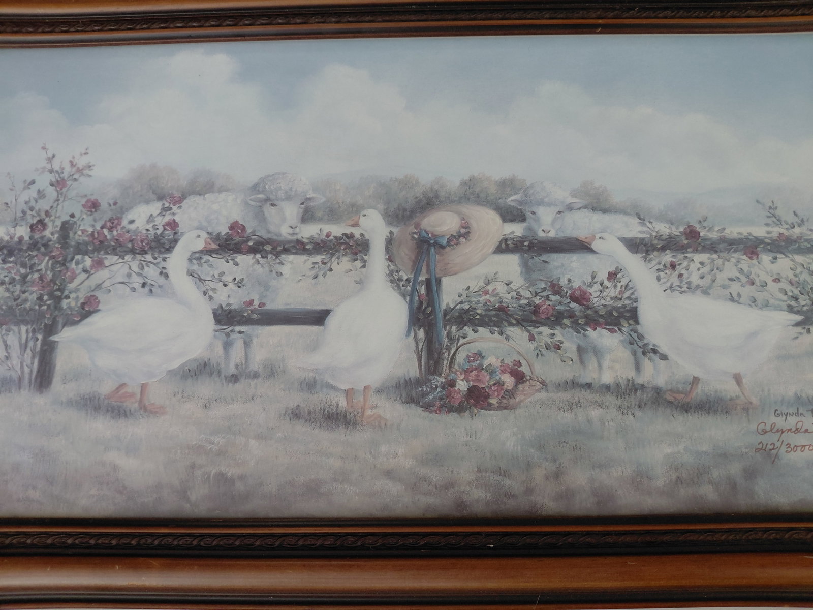 Lot of 3 Vintage Goose Artwork / all limited edition Artist Glynda Turley Signed as seen - 12