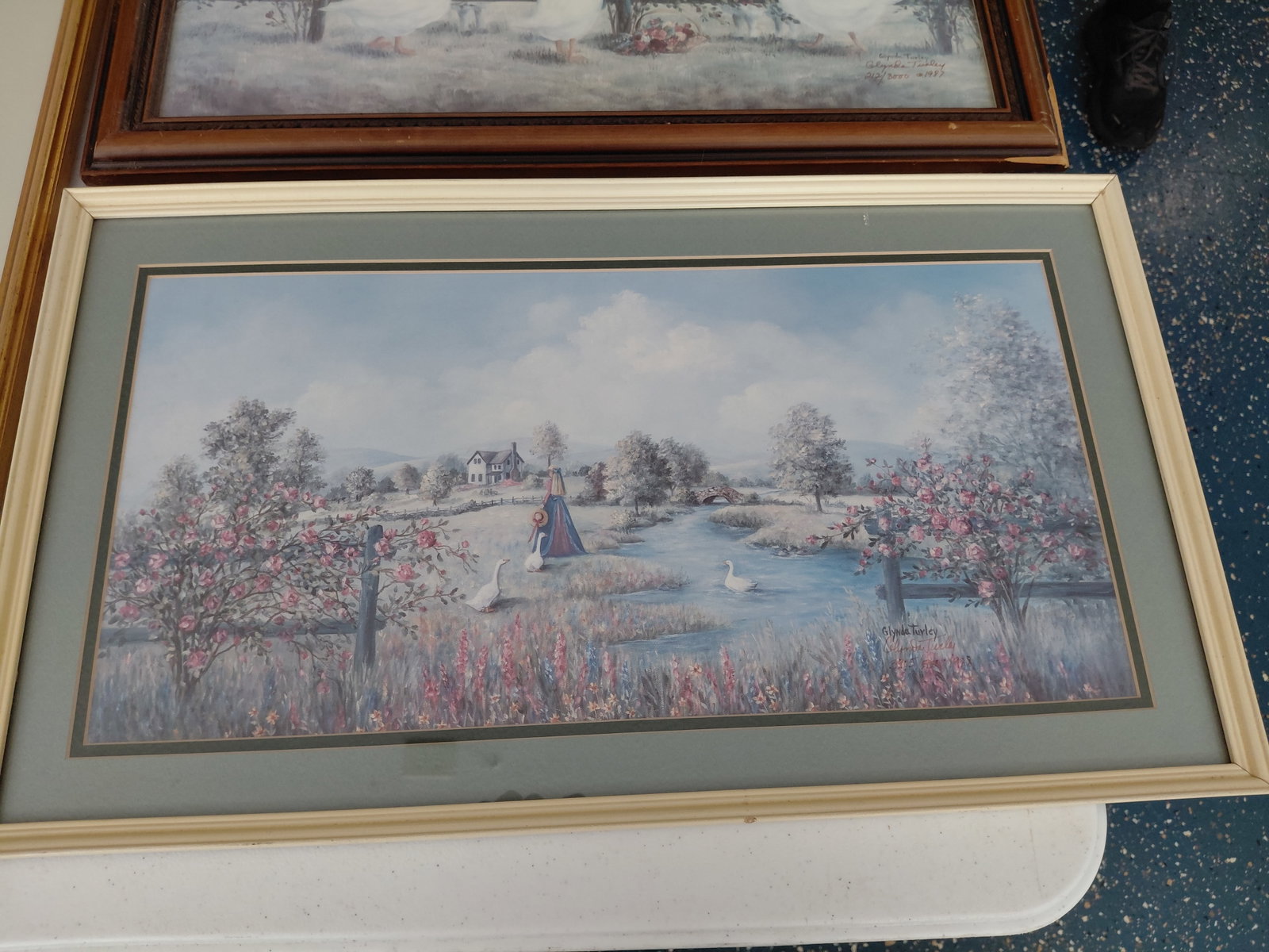 Lot of 3 Vintage Goose Artwork / all limited edition Artist Glynda Turley Signed as seen - 7