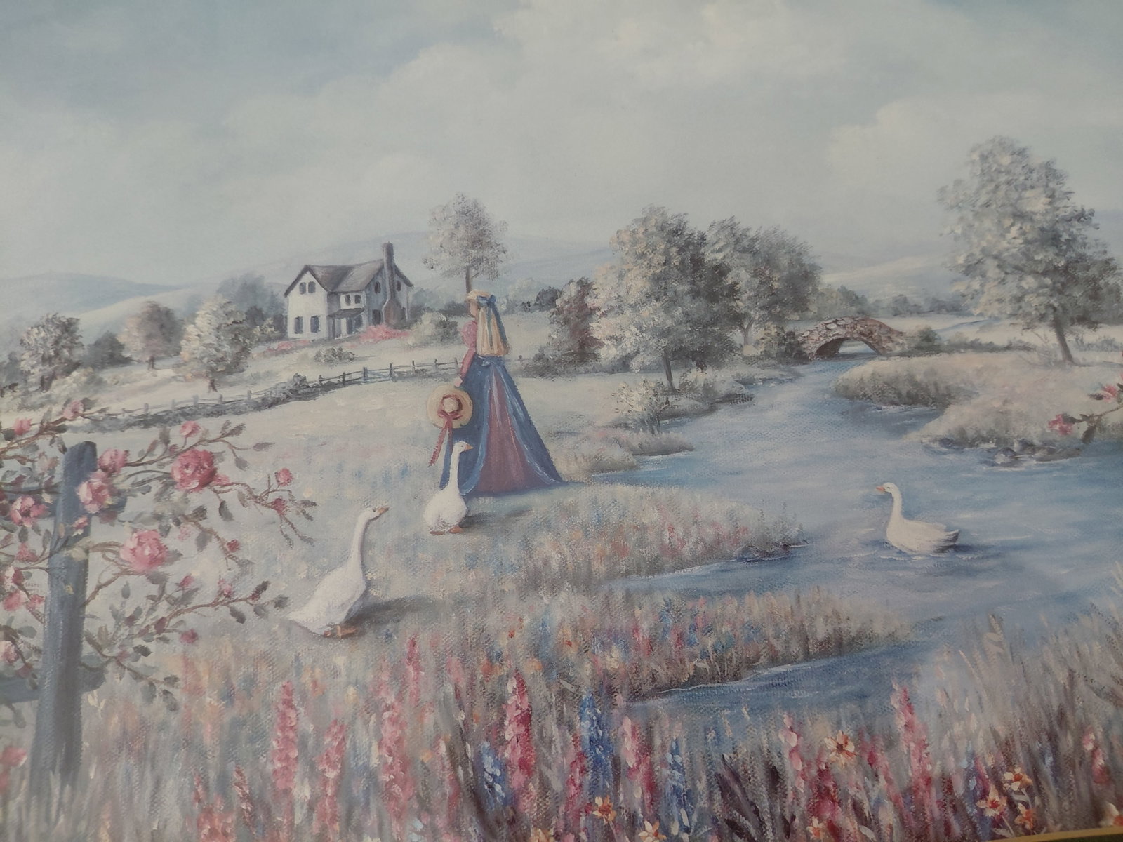 Lot of 3 Vintage Goose Artwork / all limited edition Artist Glynda Turley Signed as seen - 8