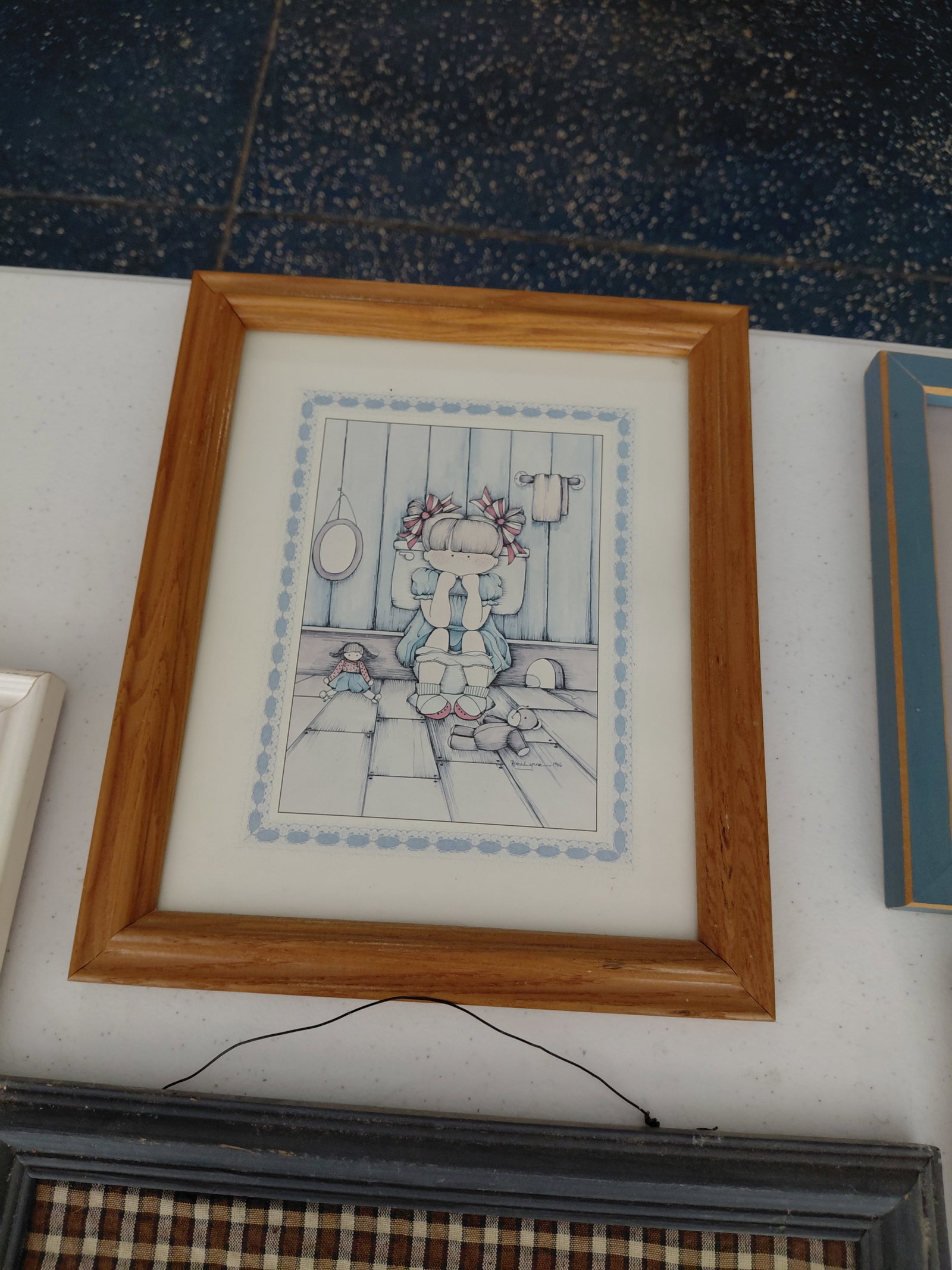 Lot of 6 Vintage Wall Art Pieces / as seen - 5