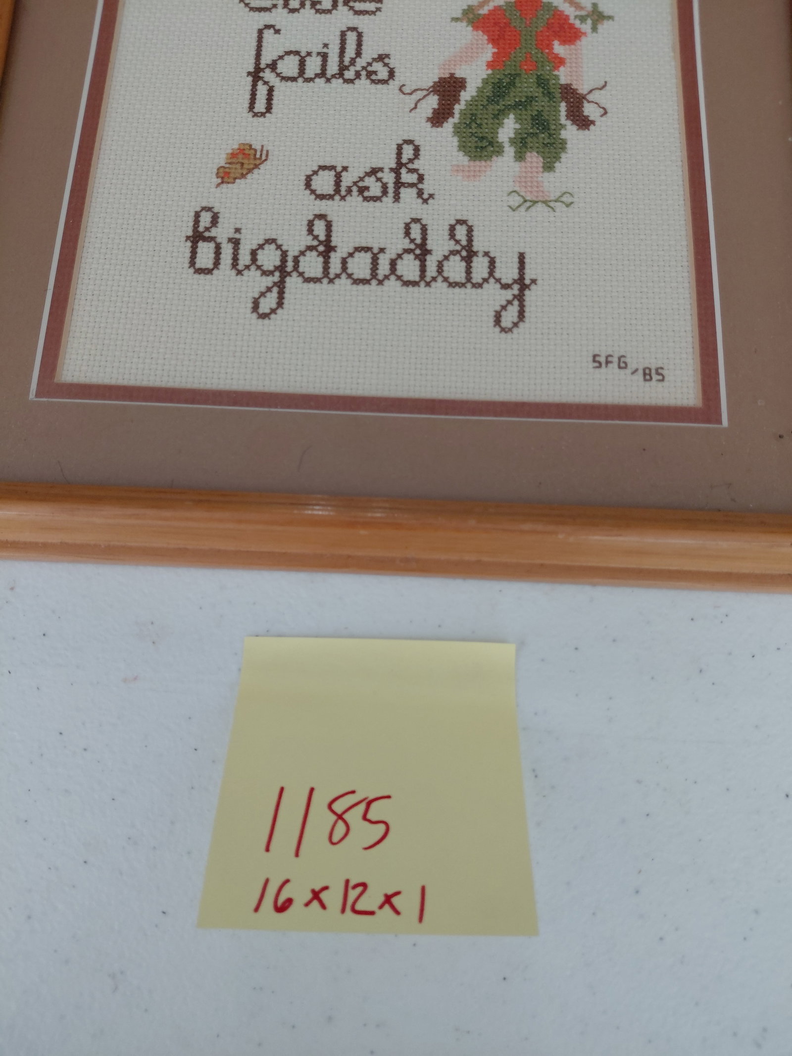 If All Else Fails Ask Daddy framed Cross stitch - 3