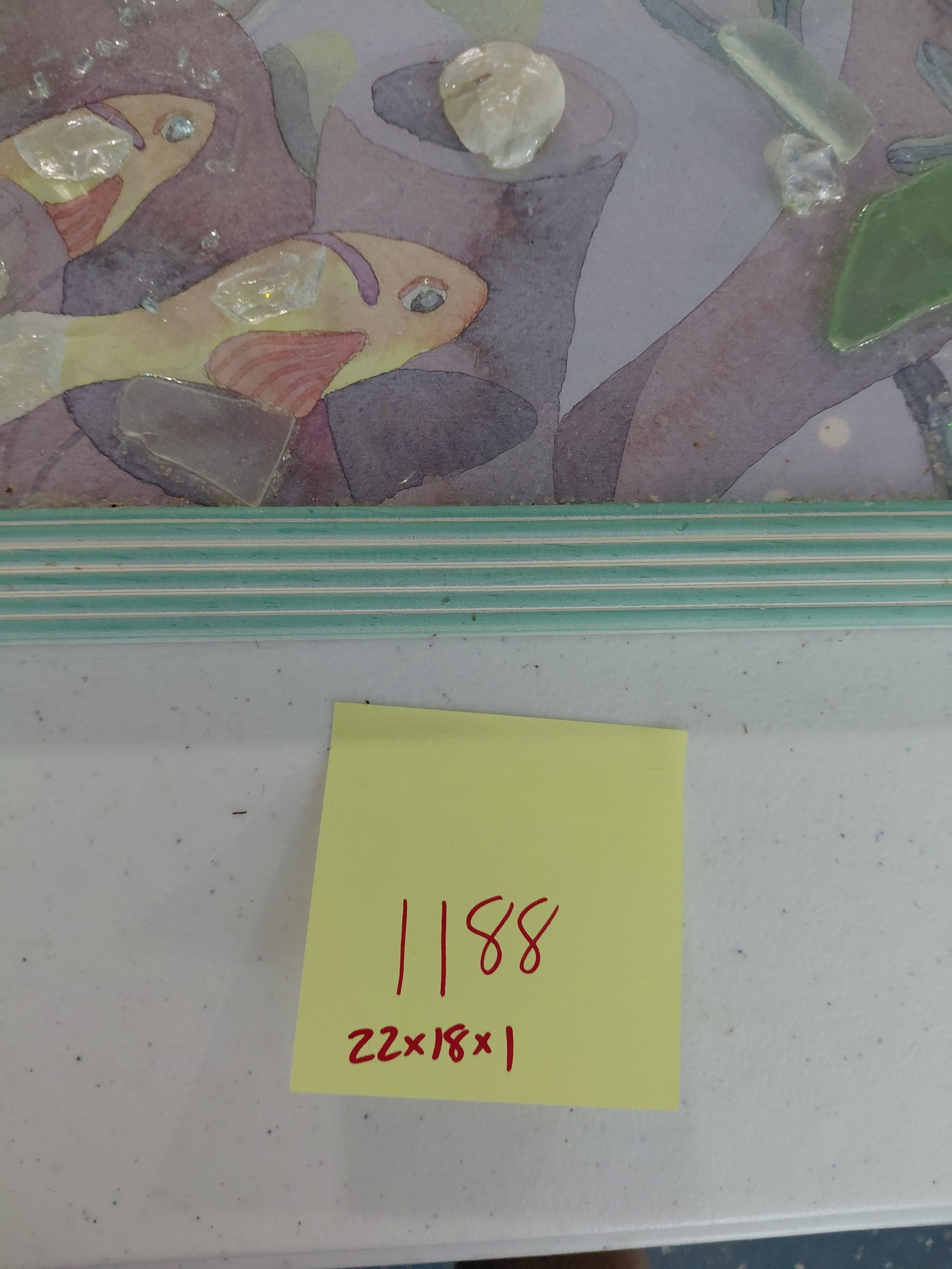 Sea Glass Wall Art / Some pieces loose or missing - 2