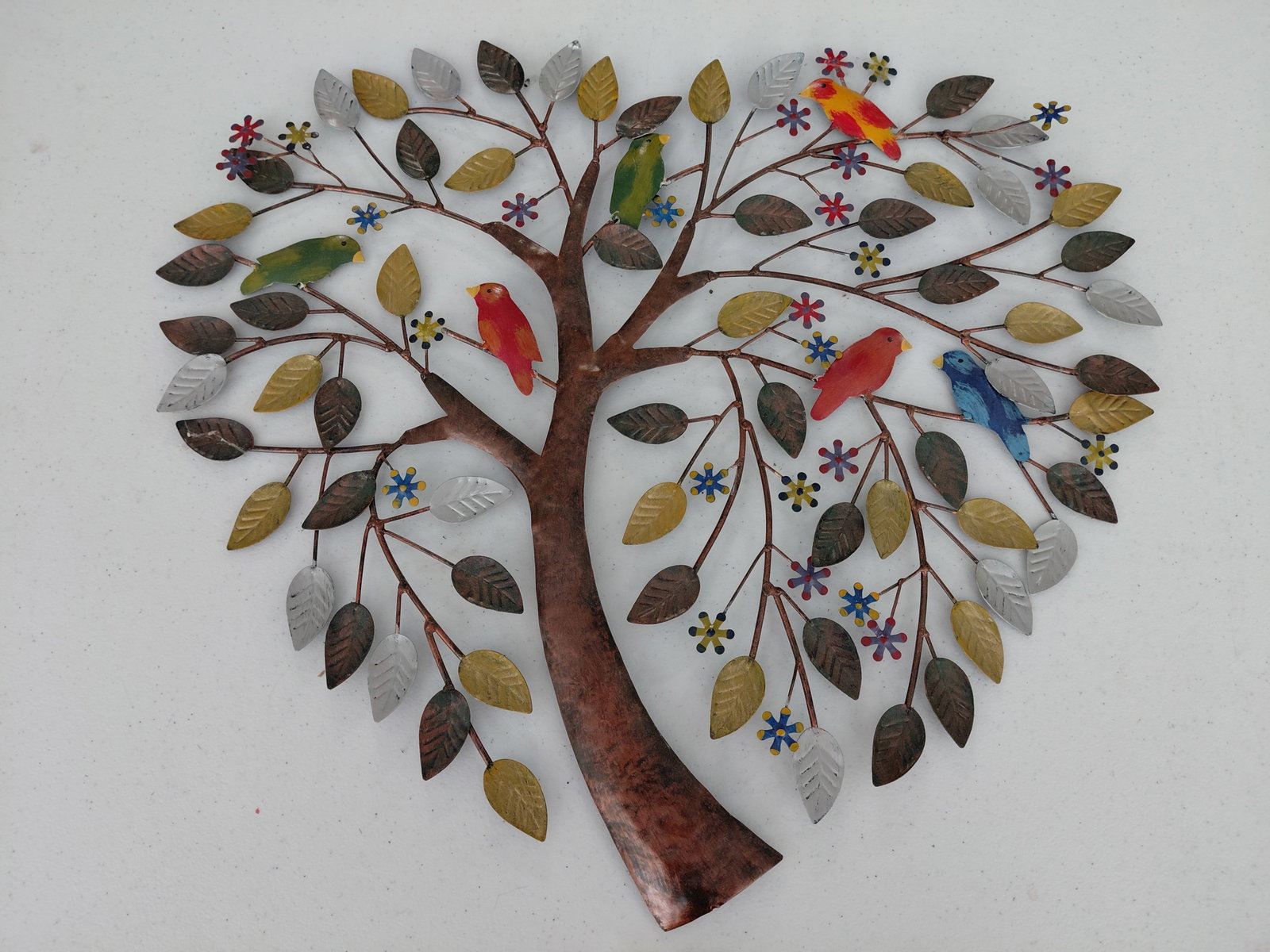 Metal Birds in Tree Wall Art: Metal Birds in Tree Wall Art
