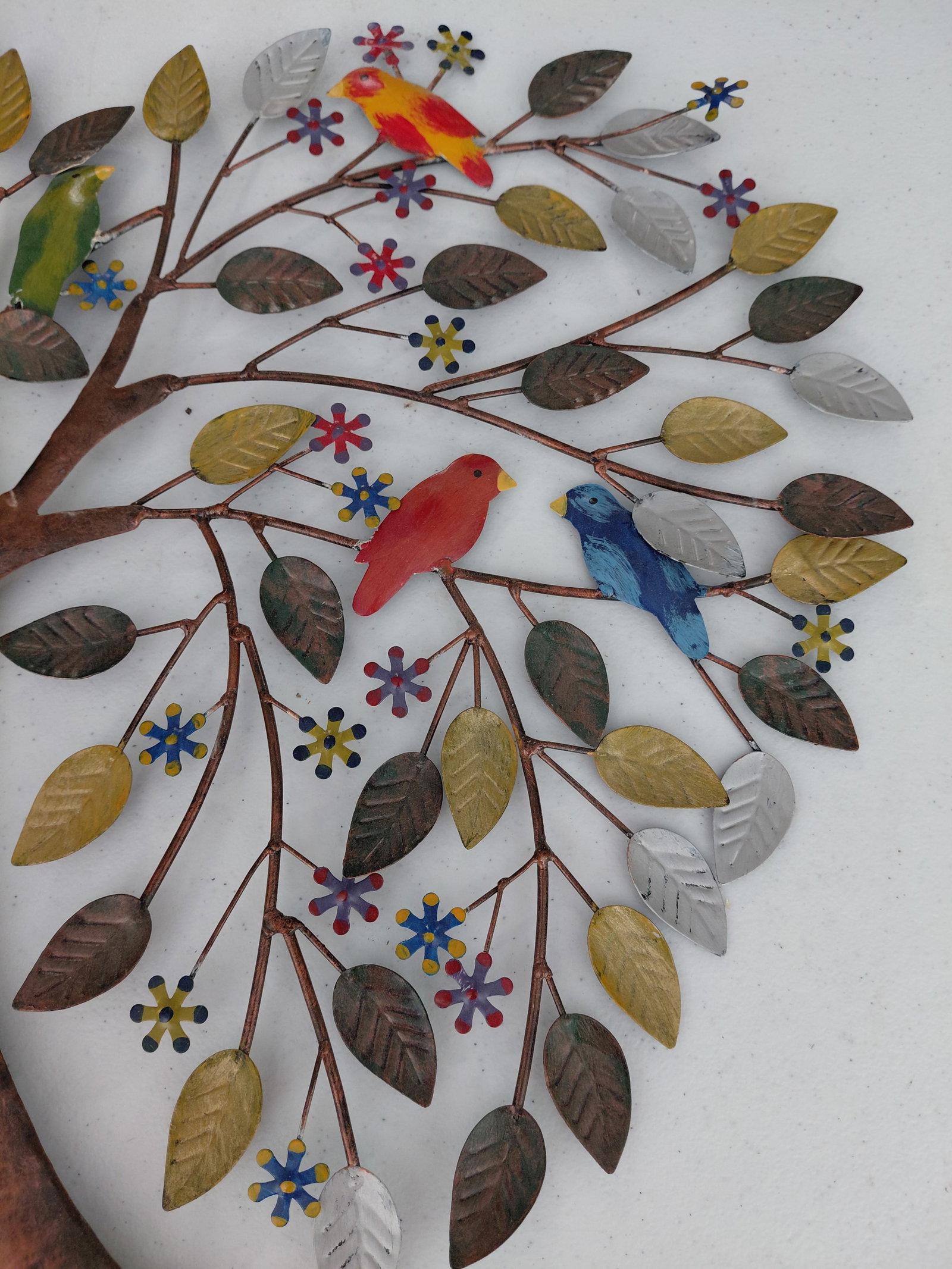 Metal Birds in Tree Wall Art - 3