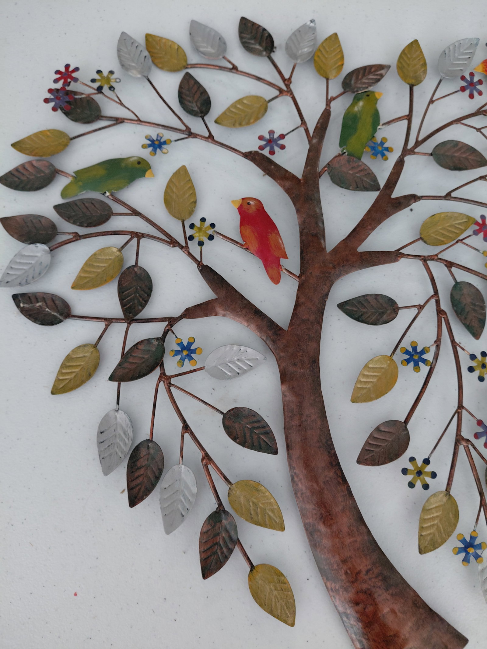 Metal Birds in Tree Wall Art - 4