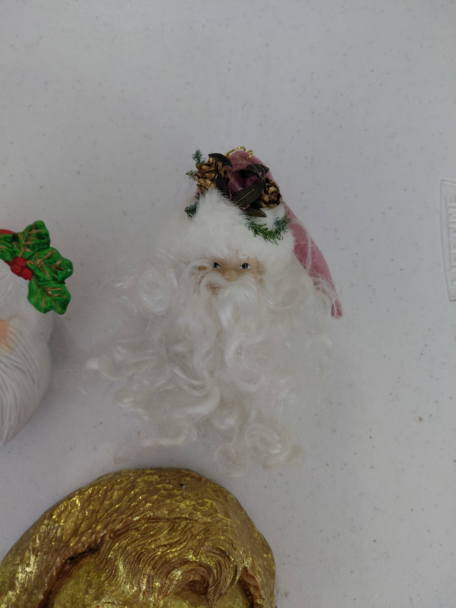 Lot of Santa Heads Wall Art / Some Porcelain - 4