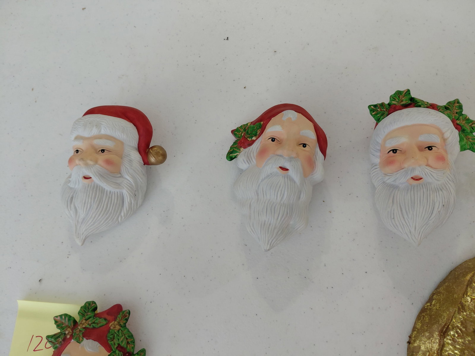 Lot of Santa Heads Wall Art / Some Porcelain - 5