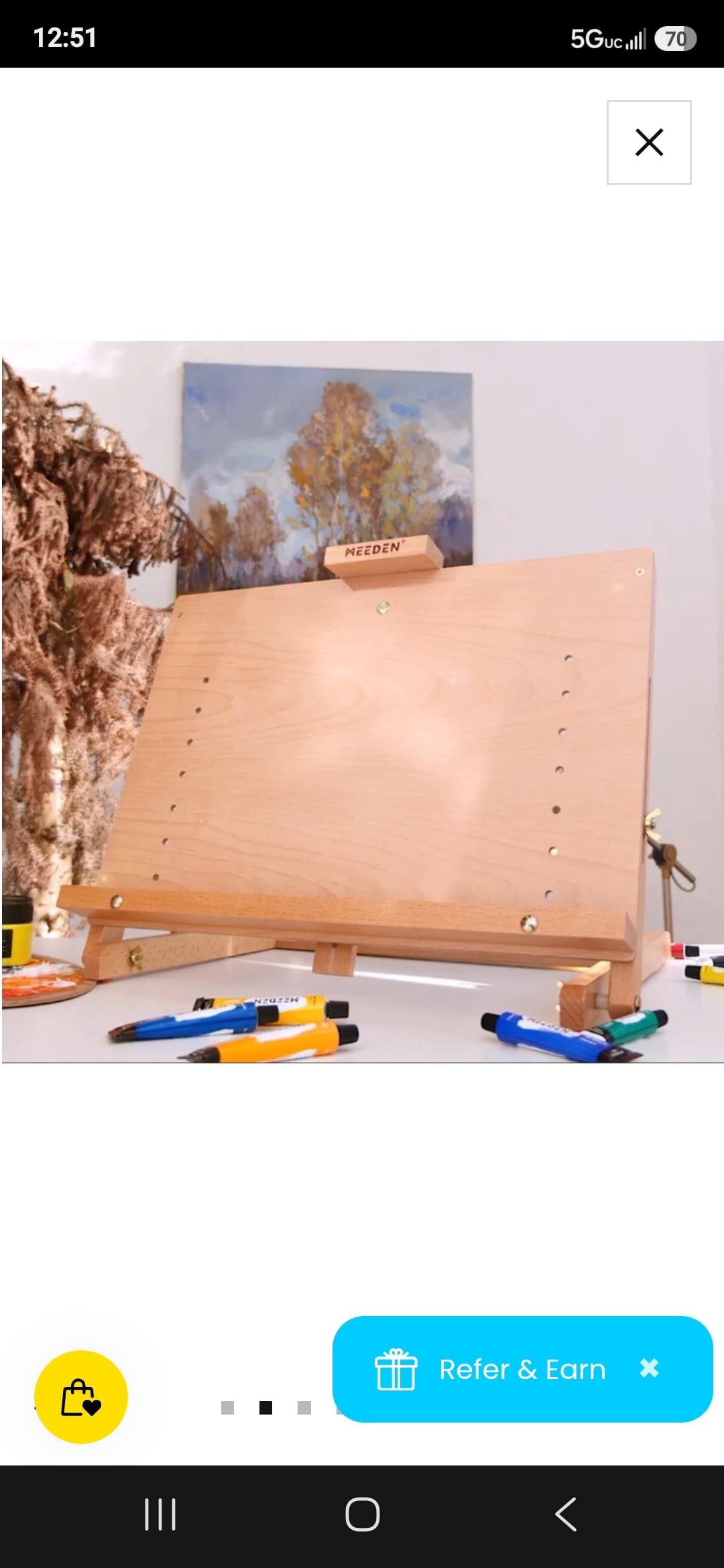 NEW in Box Meeden Adjustable Tabletop Drawing Board Easel - 5