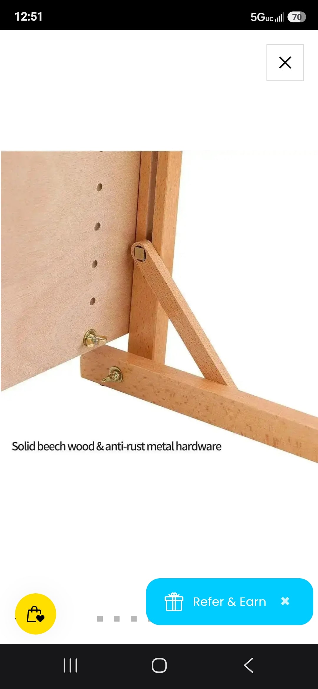 NEW in Box Meeden Adjustable Tabletop Drawing Board Easel - 8