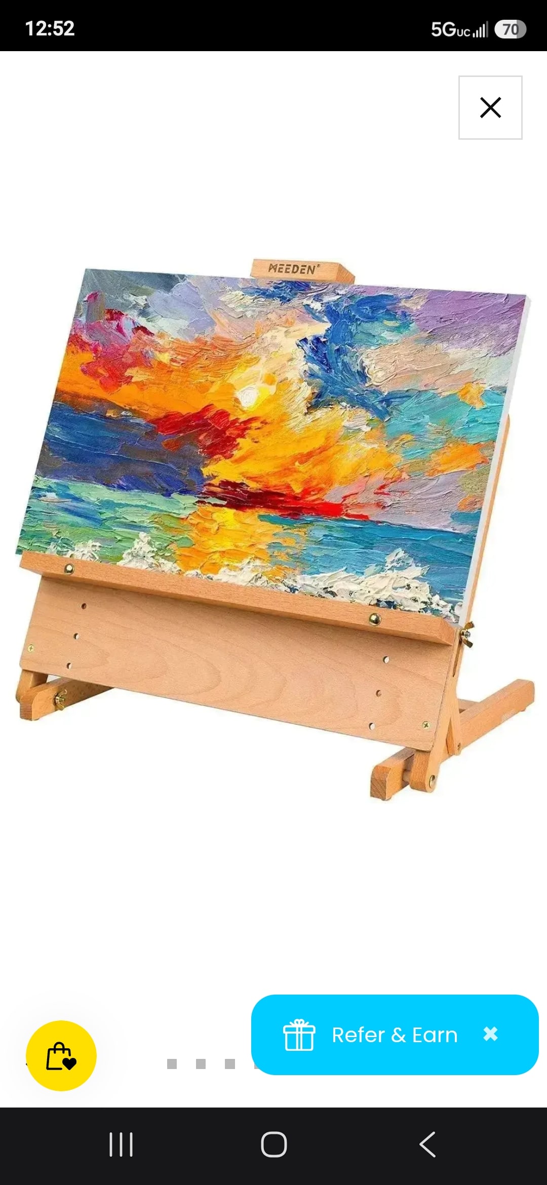 NEW in Box Meeden Adjustable Tabletop Drawing Board Easel - 9