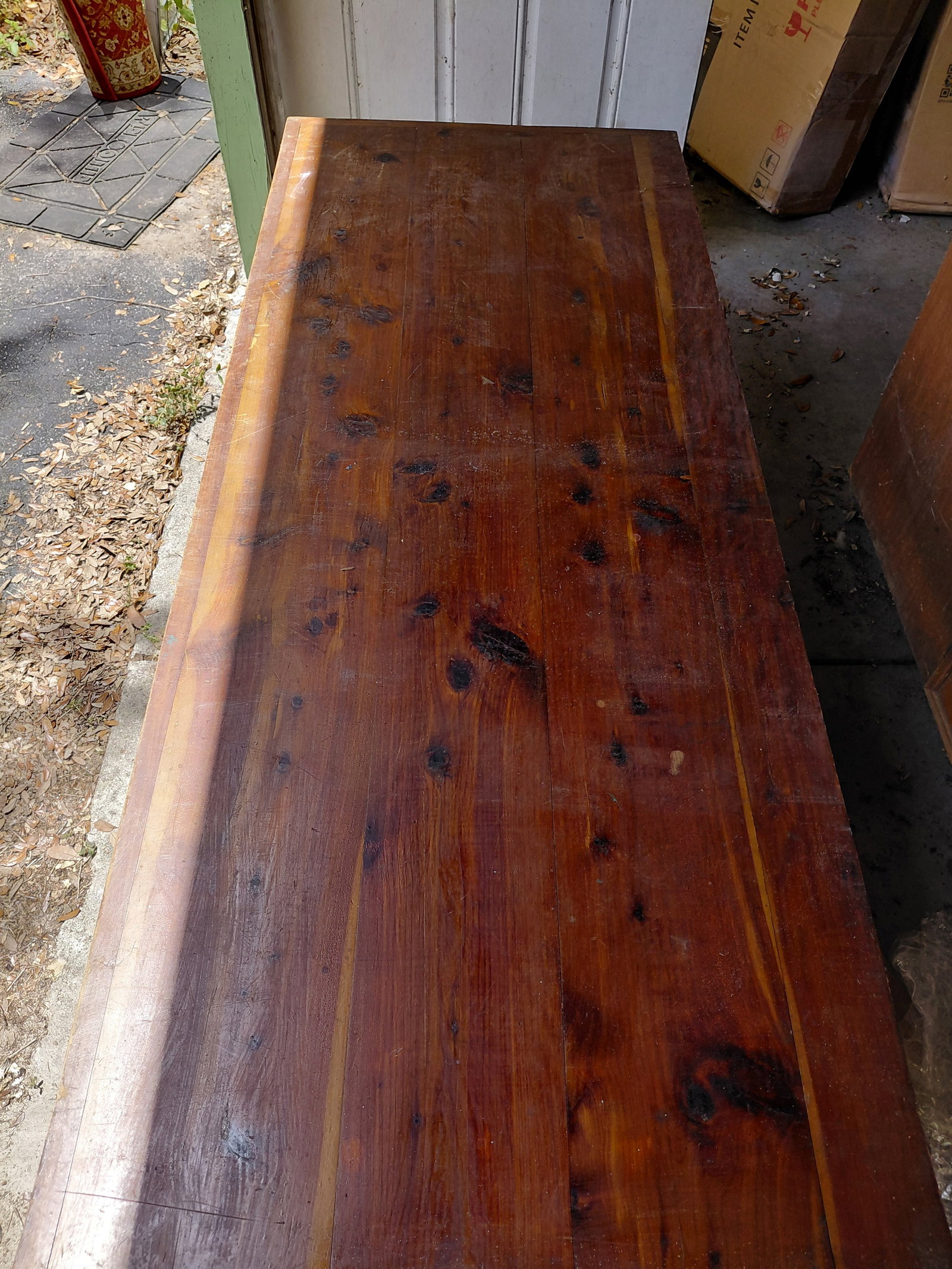 Large Vintage Cedar Blanket Chest / some wear as seen - 7