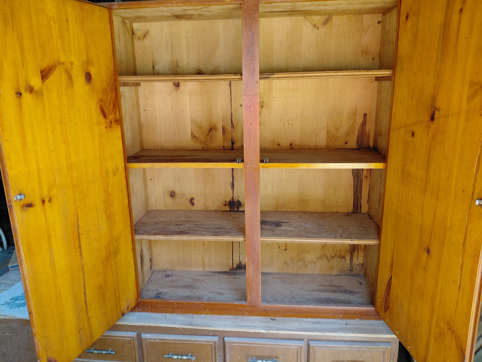 Vintage 2 Door Pine Cabinet / as seen - 3