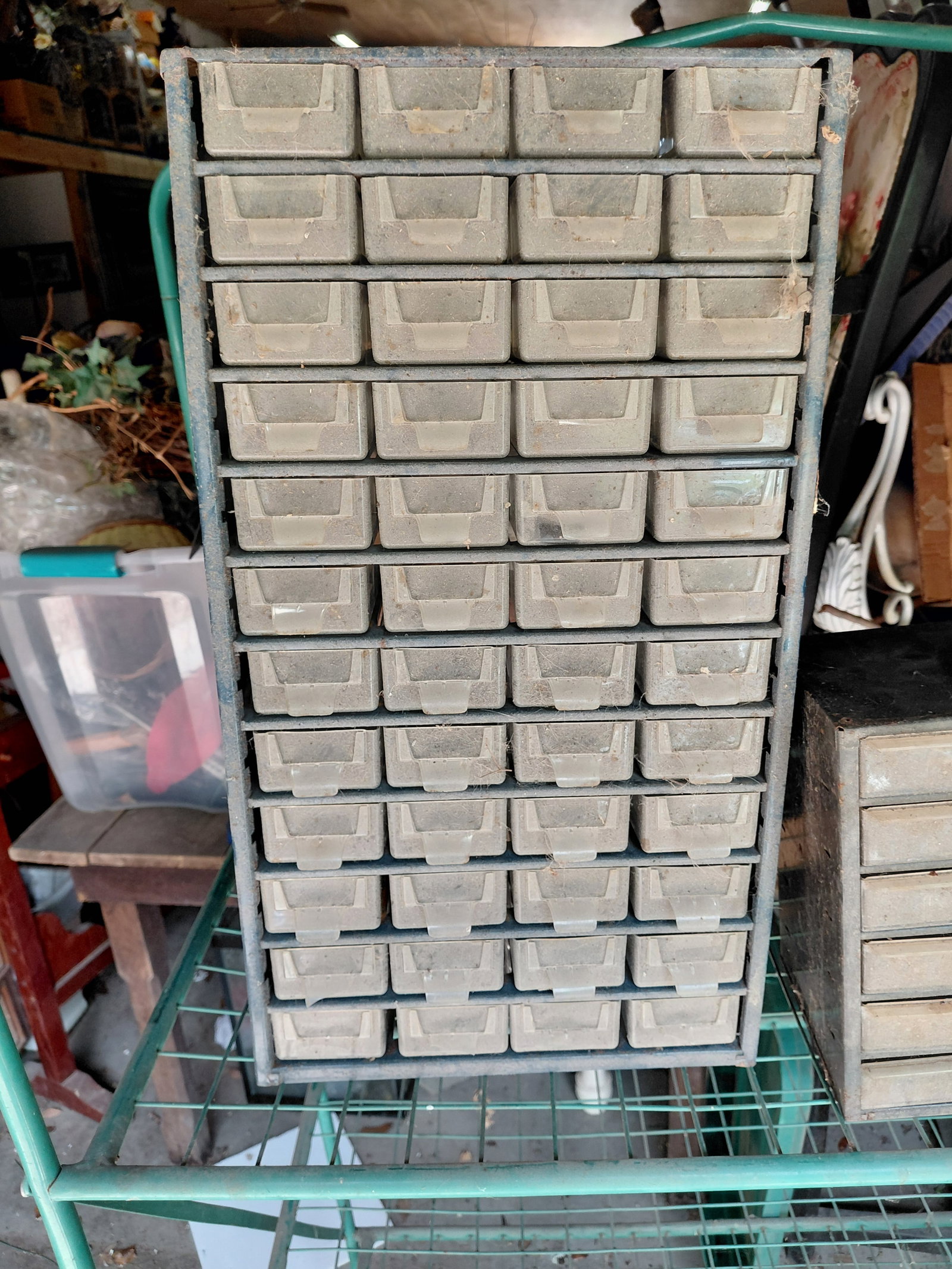 Lot of 2 Akro Mils Metal Drawer Cabinets / need a good cleaning - 4