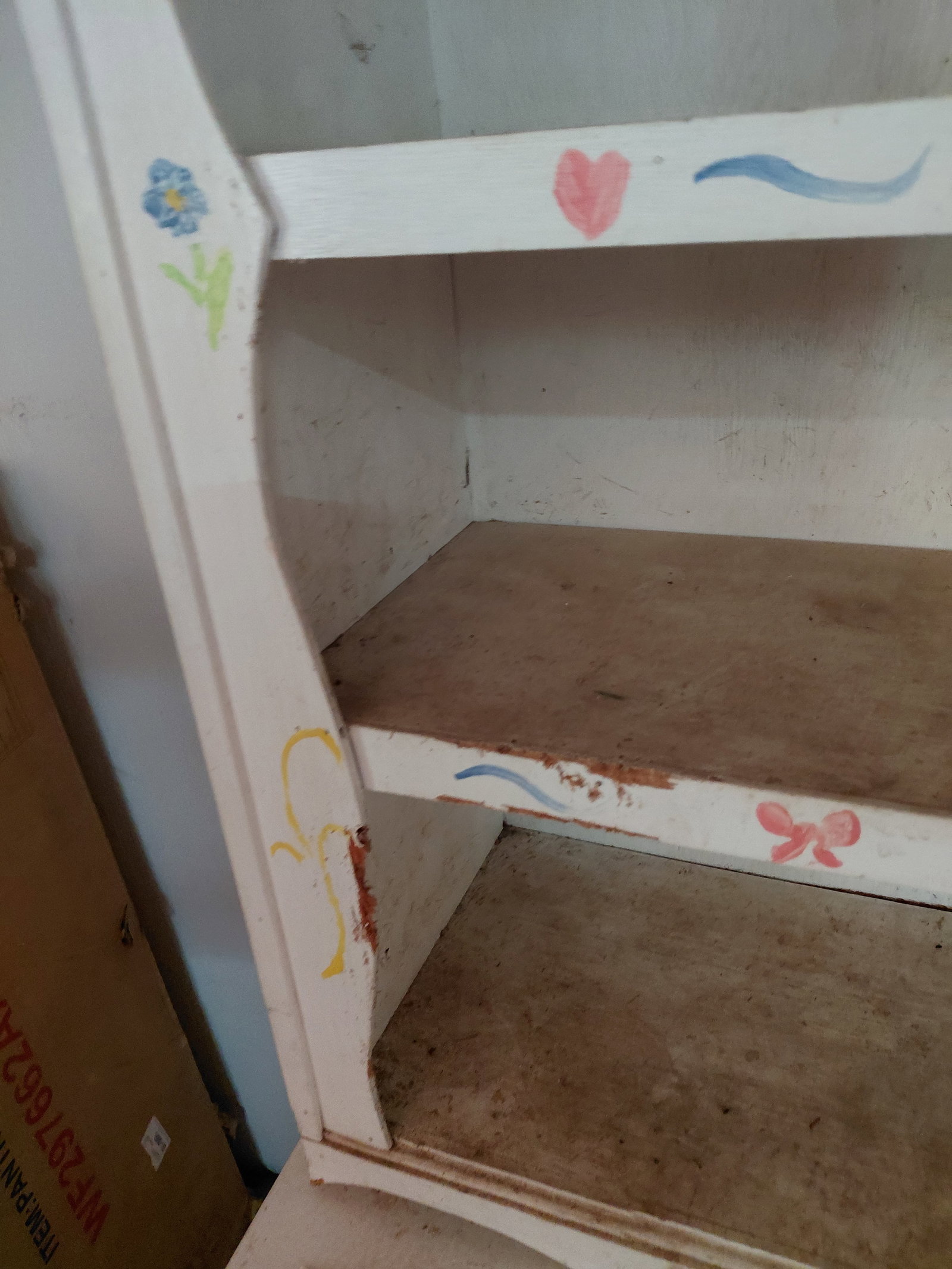 Ornate Country Farmhouse Bookcase / Needs a good cleaning some wear as seen - 5