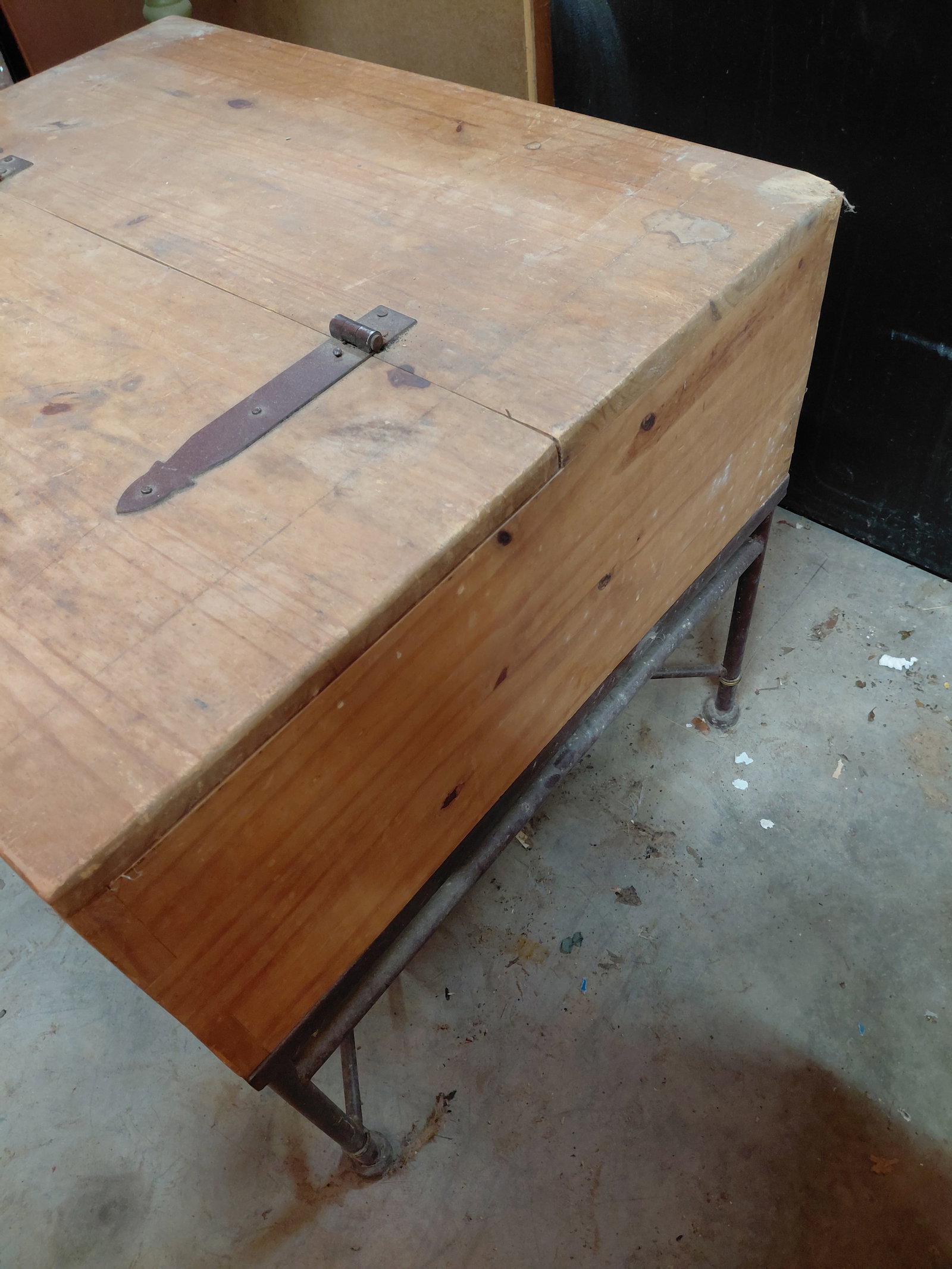 Unique Iron & Pine End Table Cabinet - 6