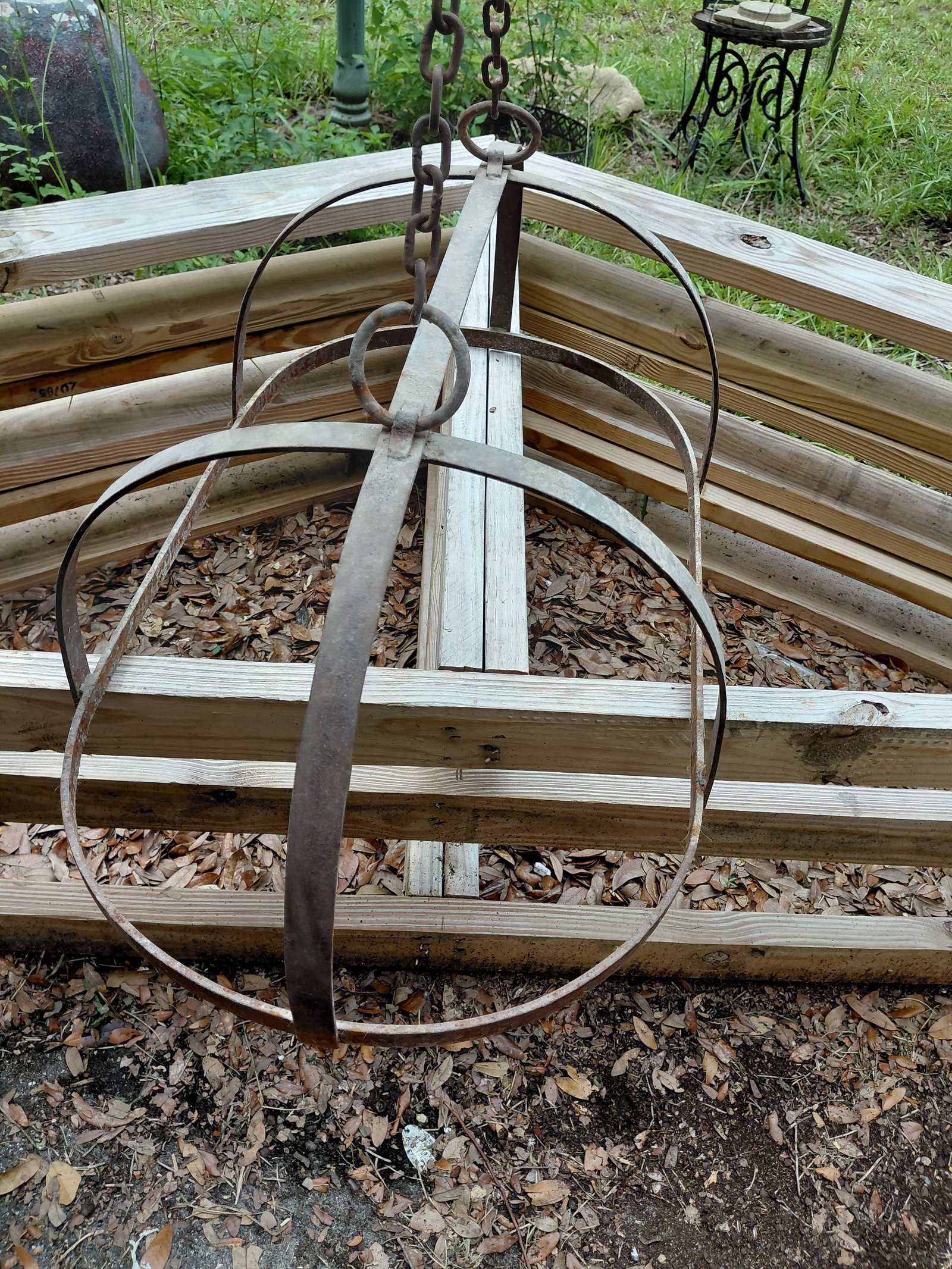 Iron Hanging Pot Holder rack / as seen - 4