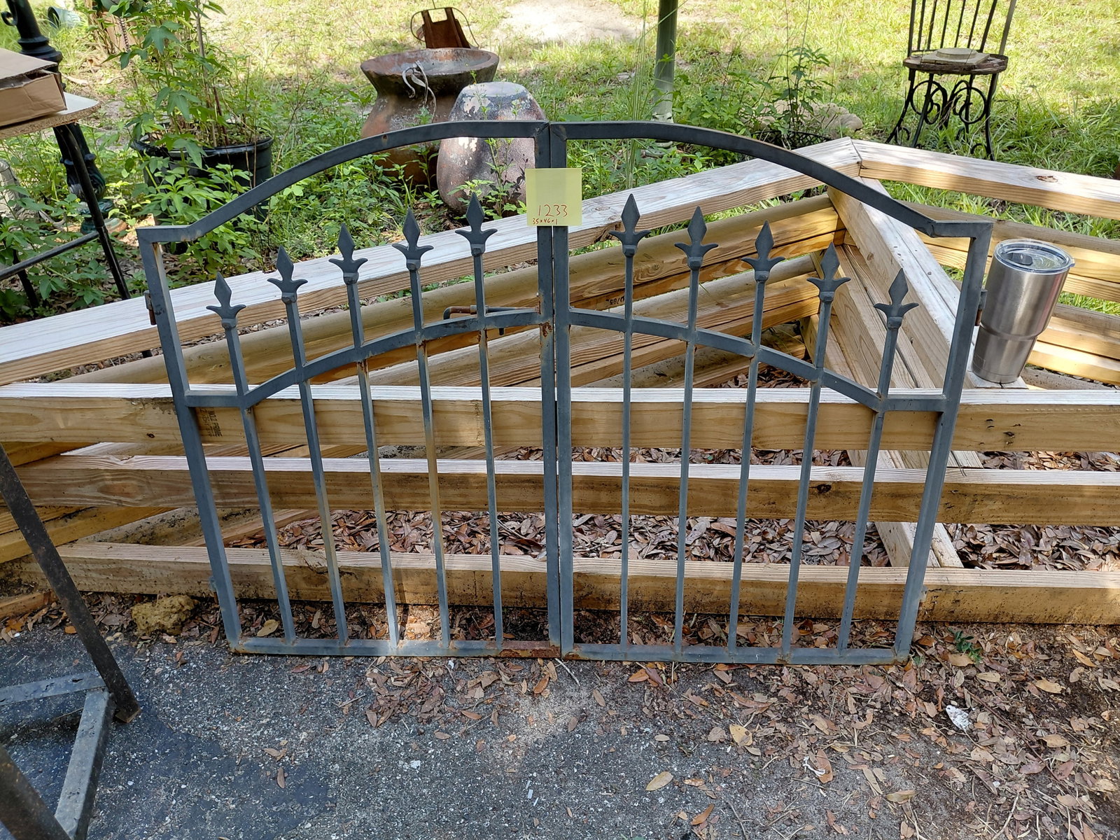Pair of Metal Garden Gate Doors / as seen: Pair of Metal Garden Gate Doors / as seen