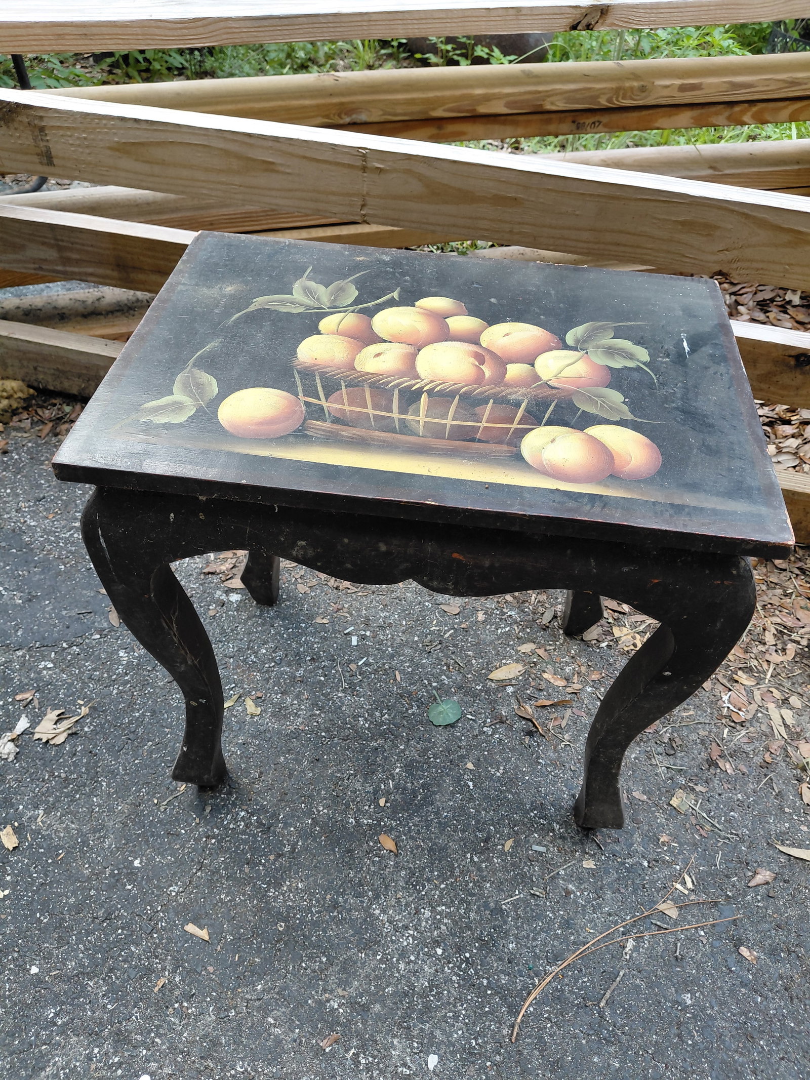 Ornate Small Black Side Table - 2