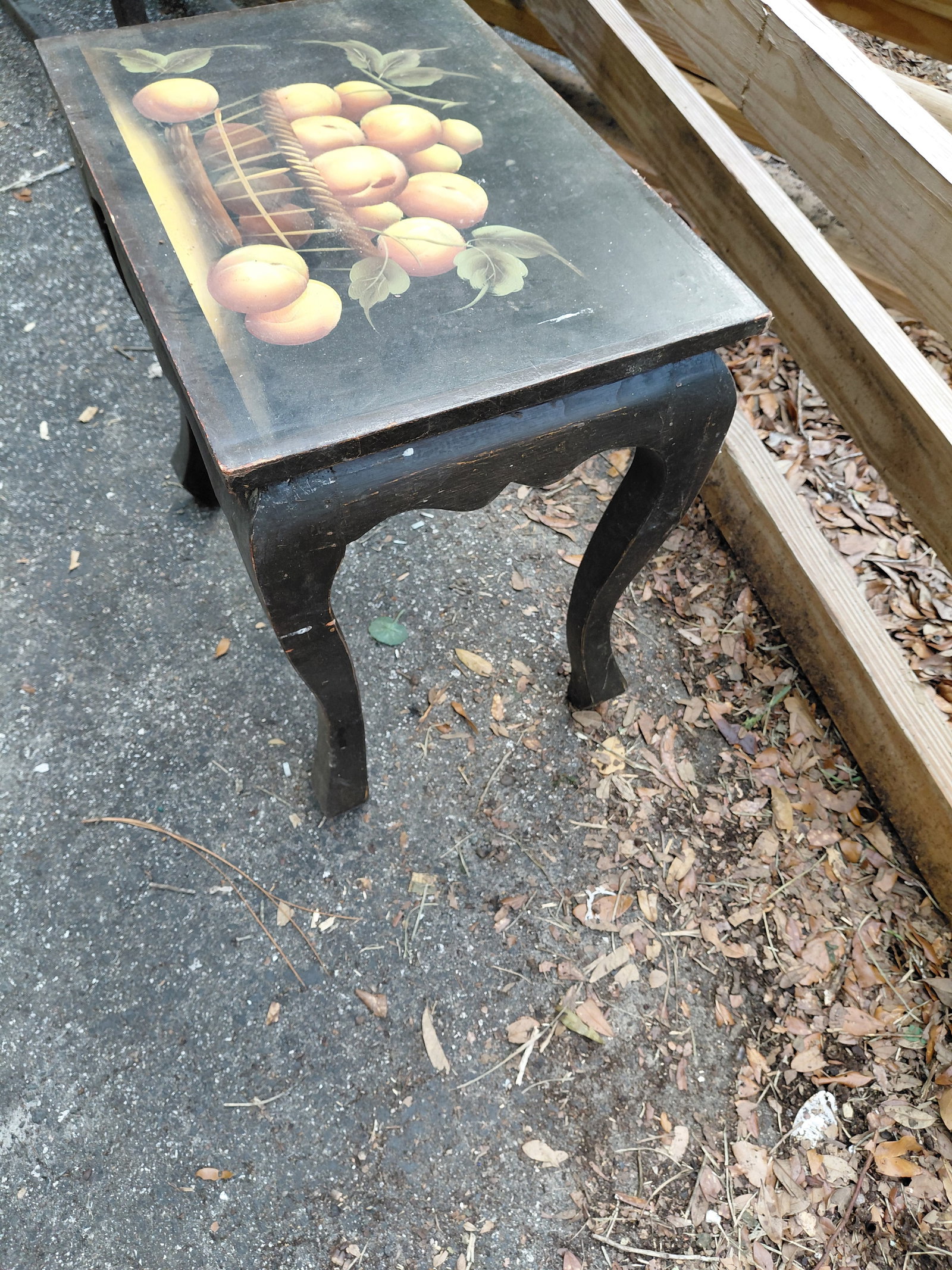 Ornate Small Black Side Table - 5