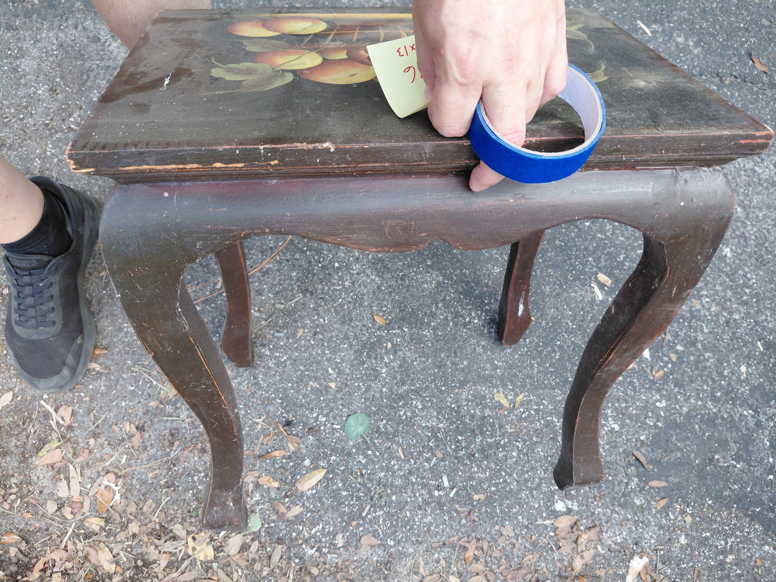 Ornate Small Black Side Table - 6