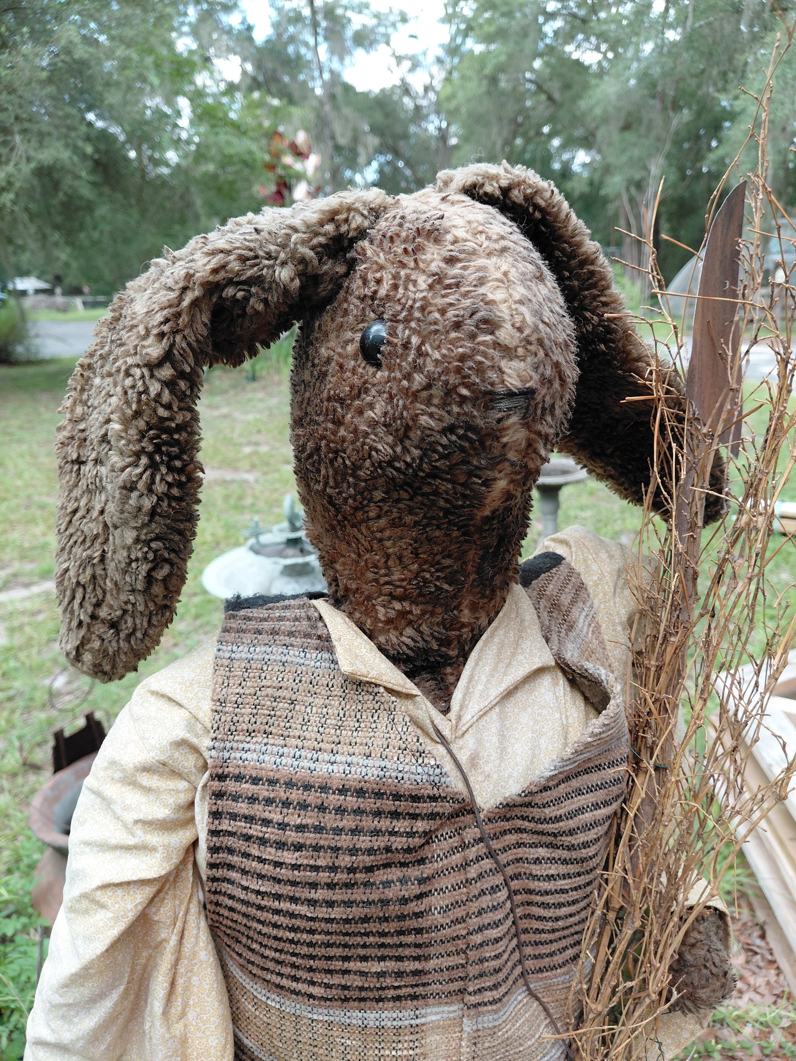 Large Bunny Rabbit Farmer Figure as seen - 3