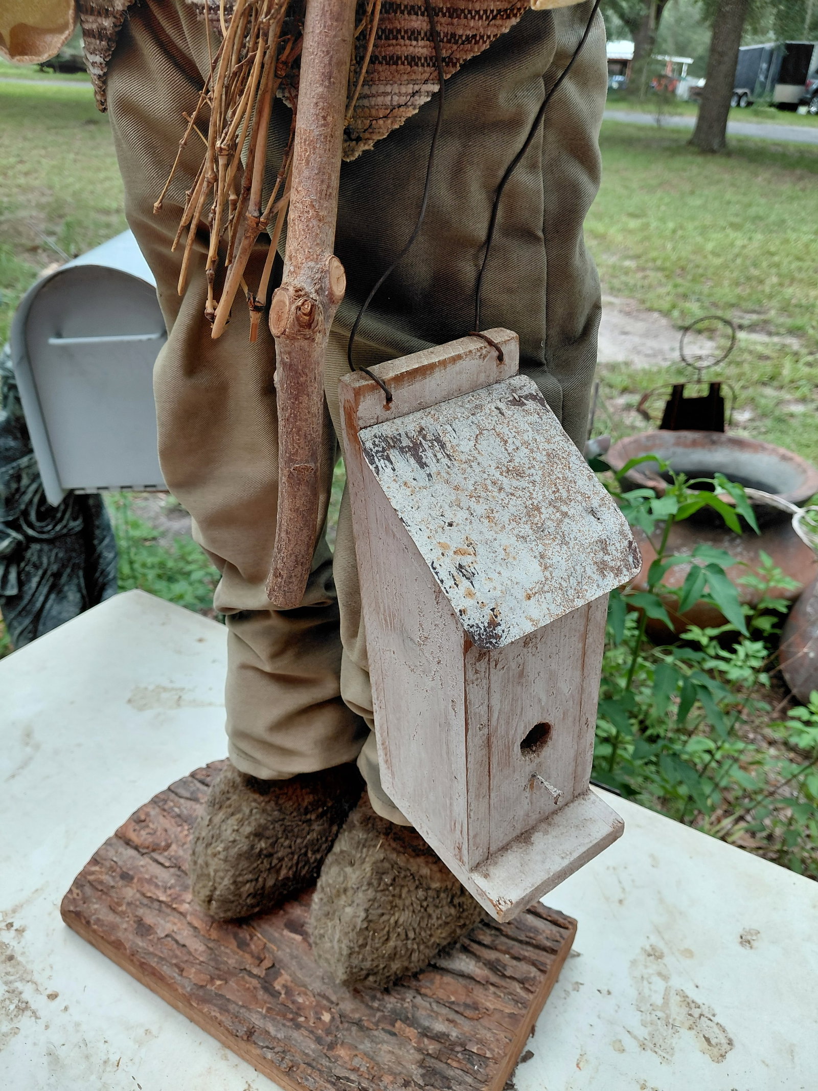Large Bunny Rabbit Farmer Figure as seen - 5