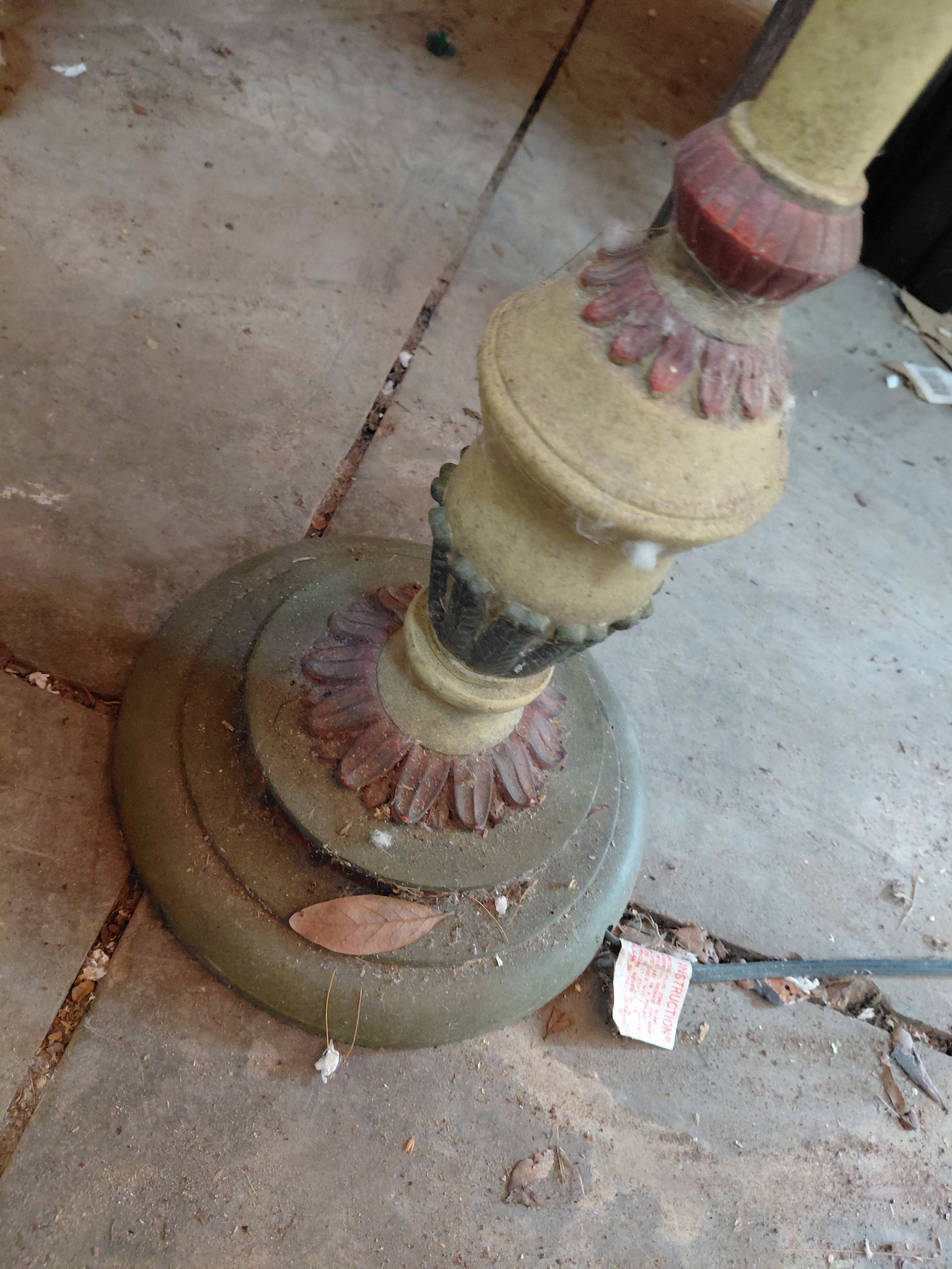 Tall Ornate Floor Lamp / As seen some wear needs a good cleaning - 5