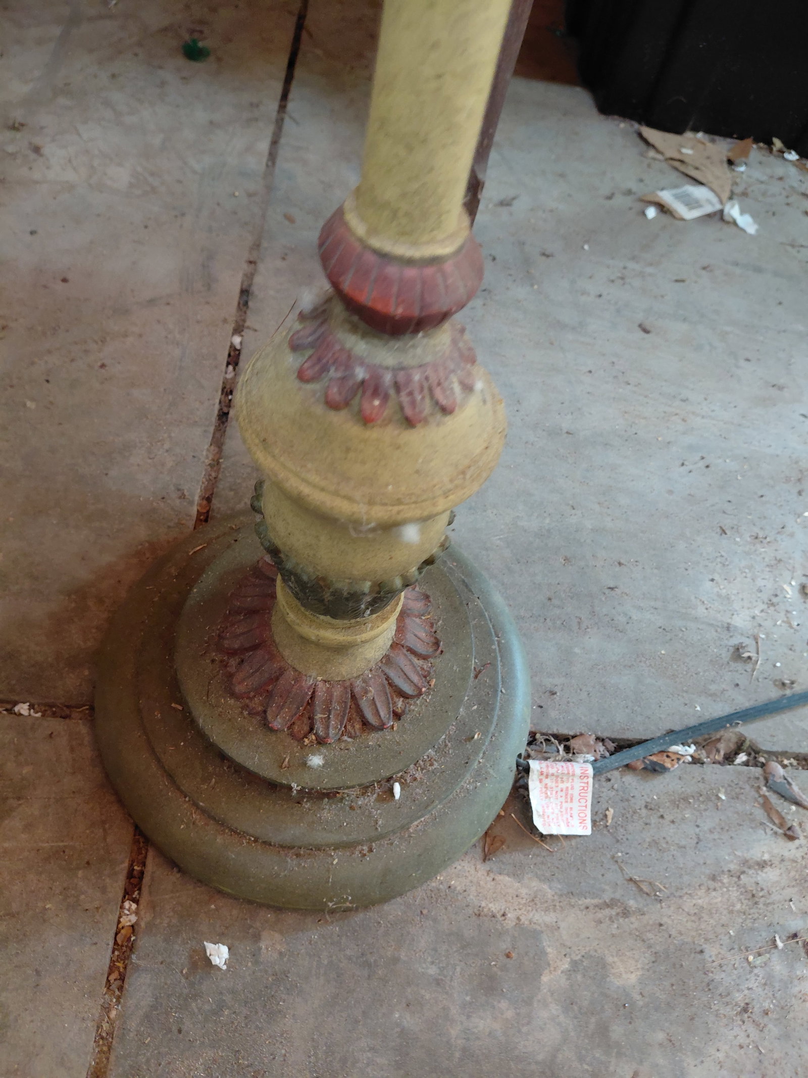 Tall Ornate Floor Lamp / As seen some wear needs a good cleaning - 6
