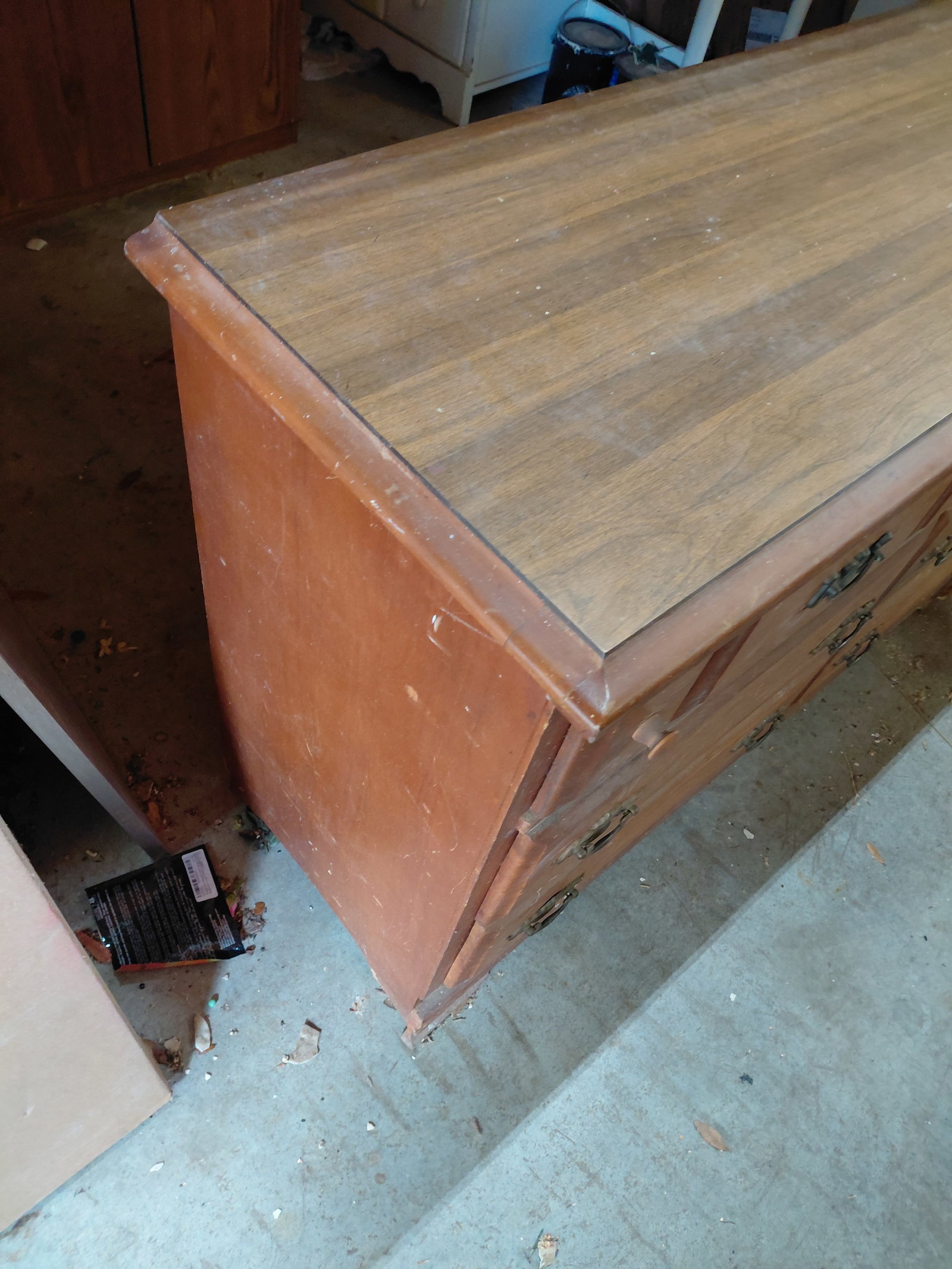 Mid Century 6 Drawer Dresser / some wear as seen/ matches lot 1245 - 7