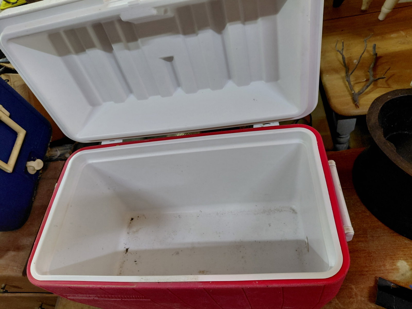 Red Coleman Chest Cooler - 4