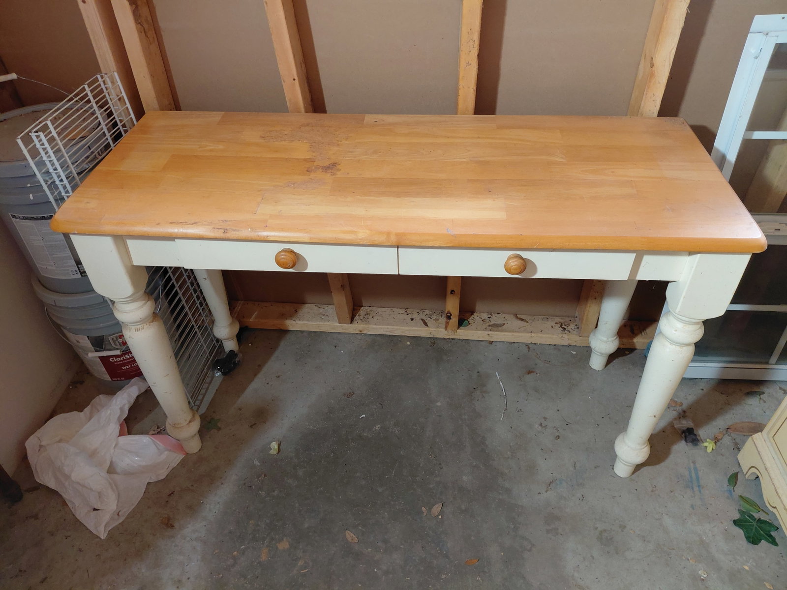 Country Farmhouse Console Table / Matches Lot 1261 (1 of 6)