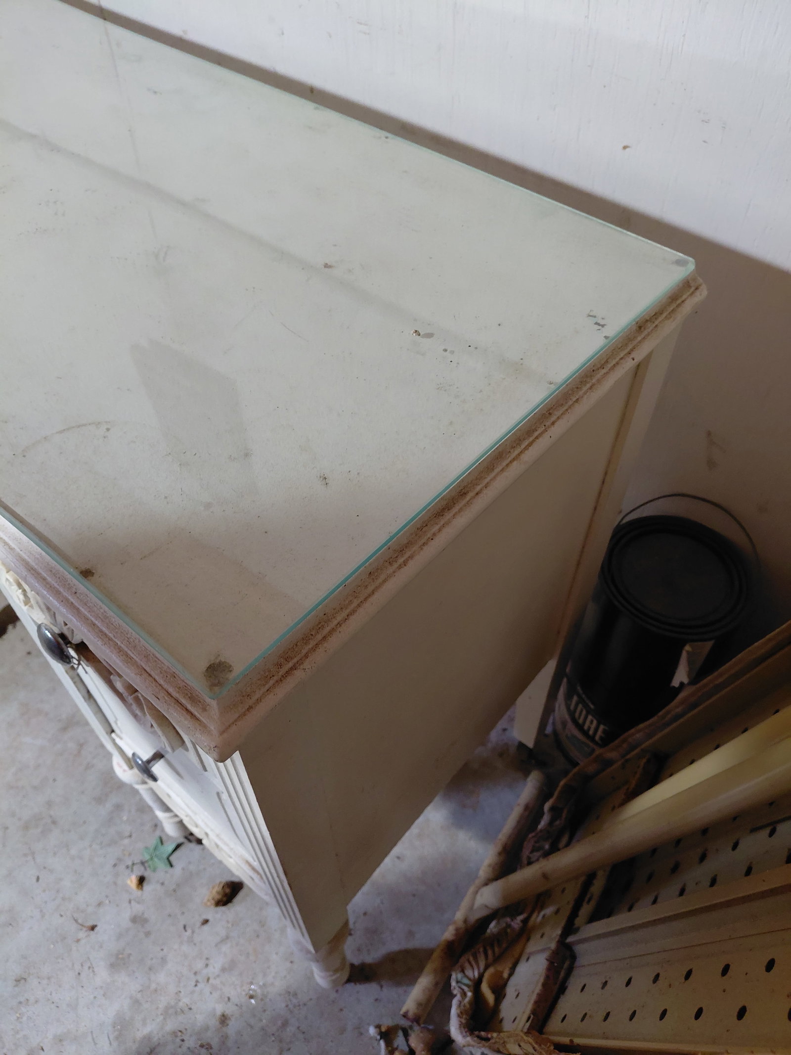 Vintage Vanity with Glass Top - 6