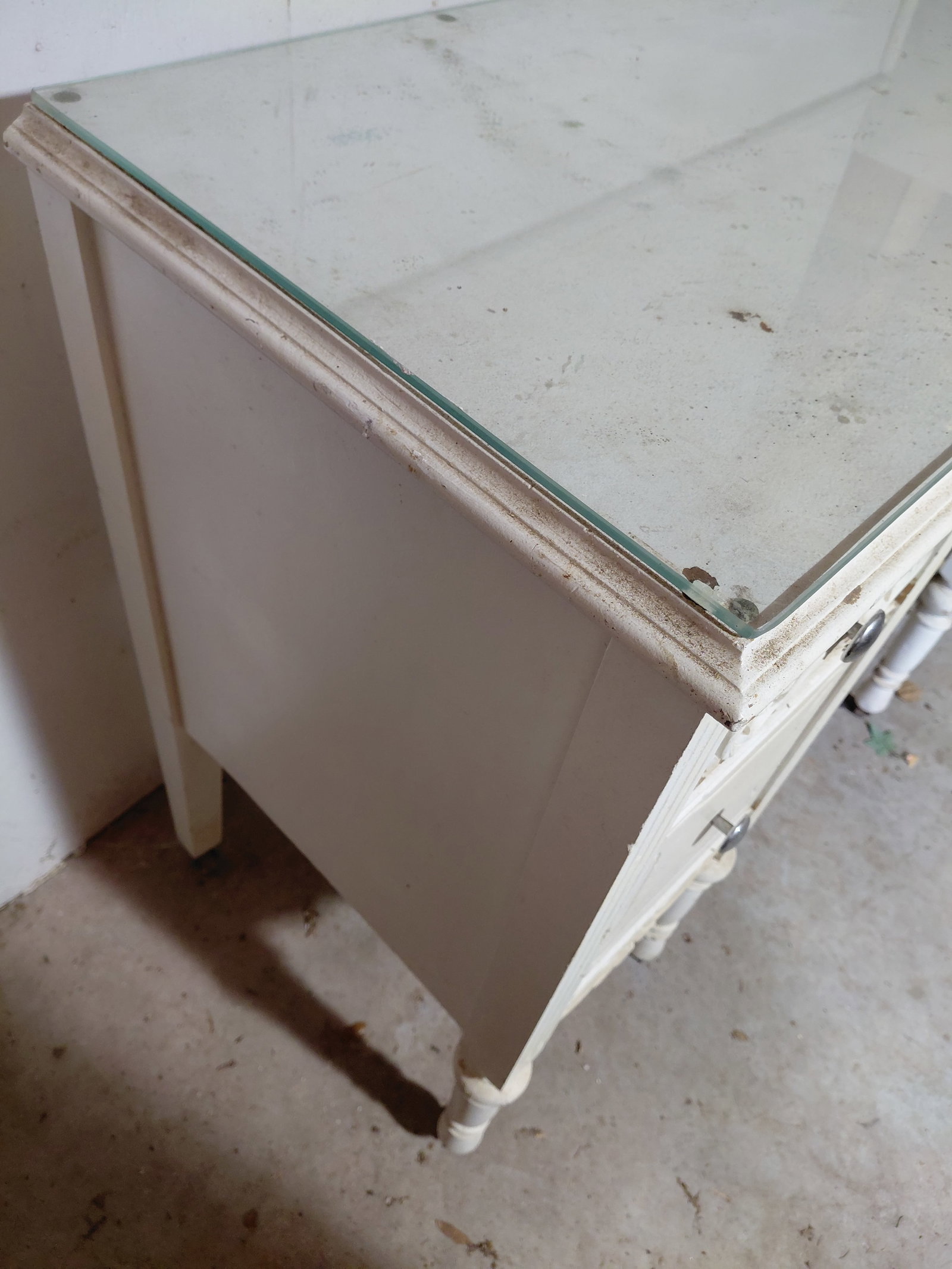 Vintage Vanity with Glass Top - 8