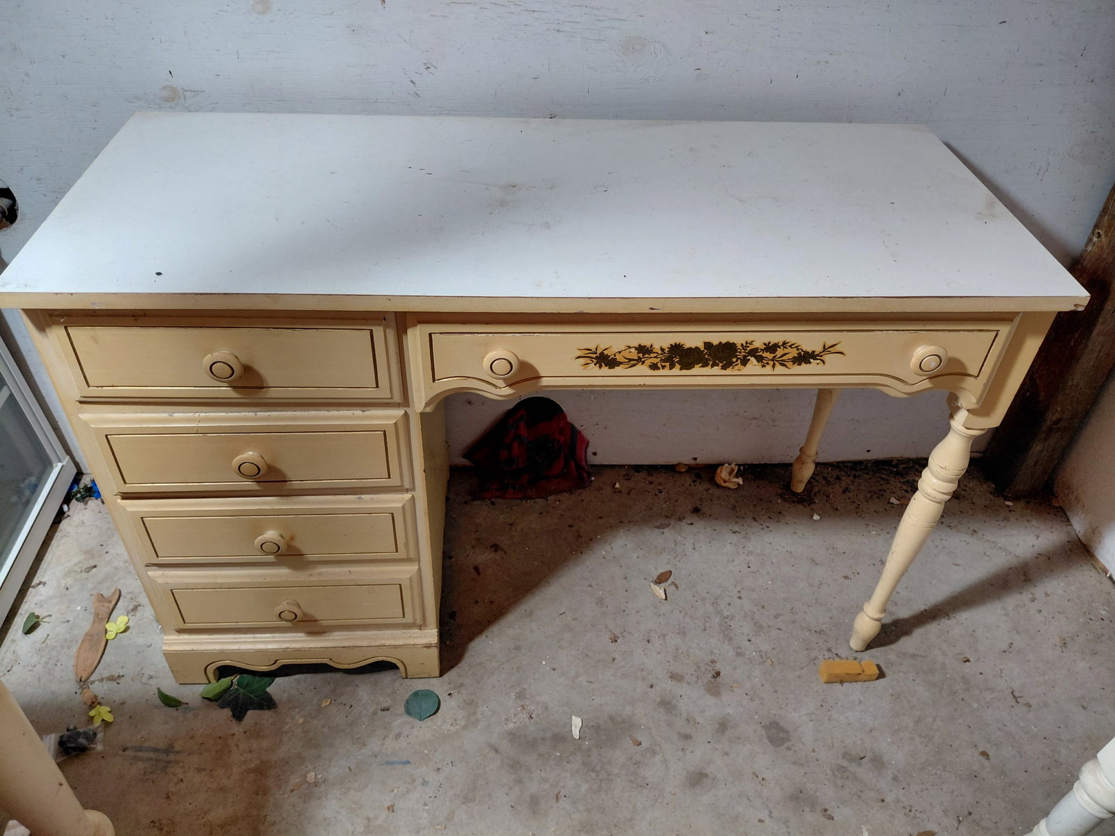 Mid Century French Provential Style Desk: Mid Century French Provential Style Desk