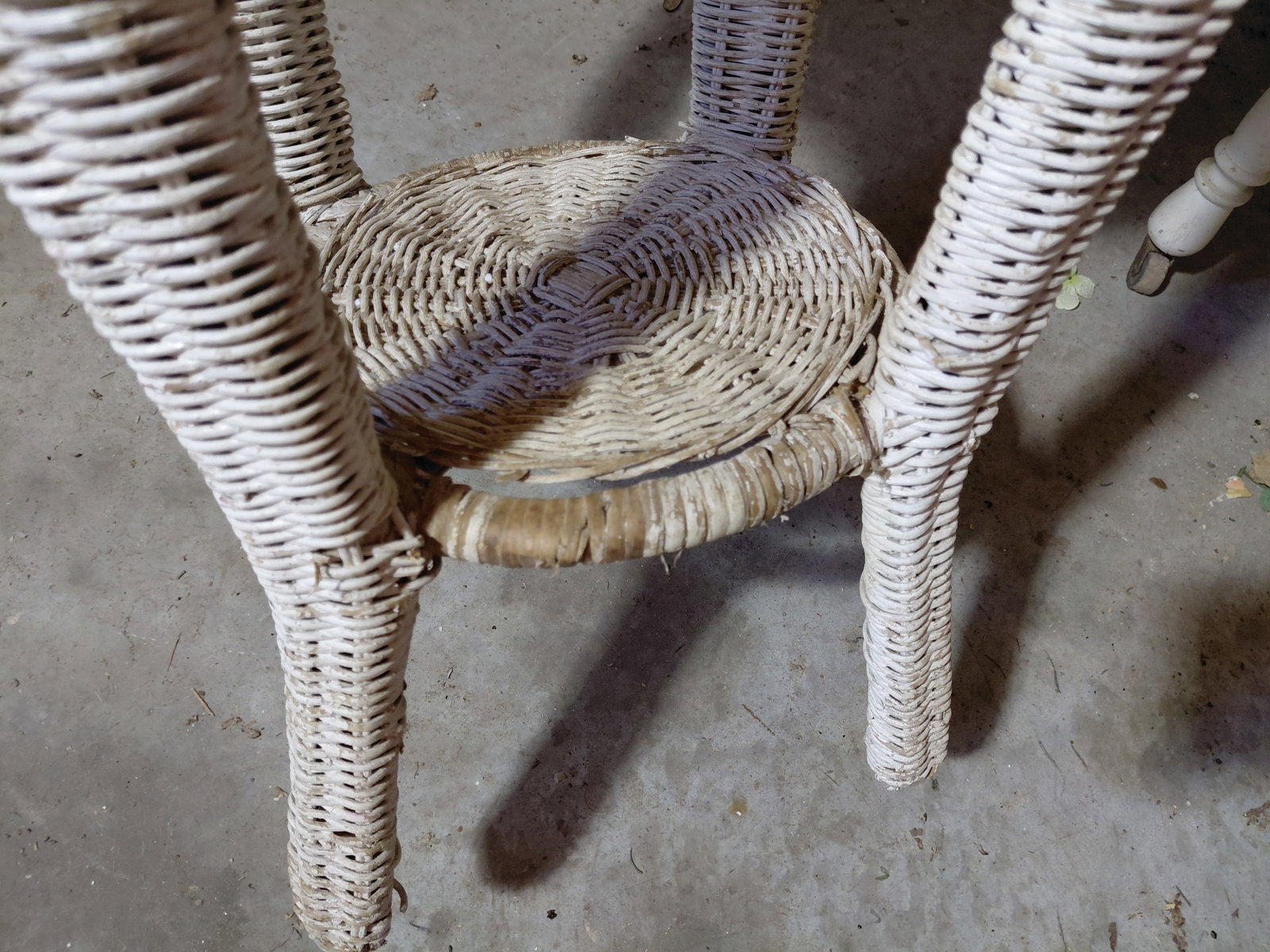 Vintage Wicker Plant Stand - 7