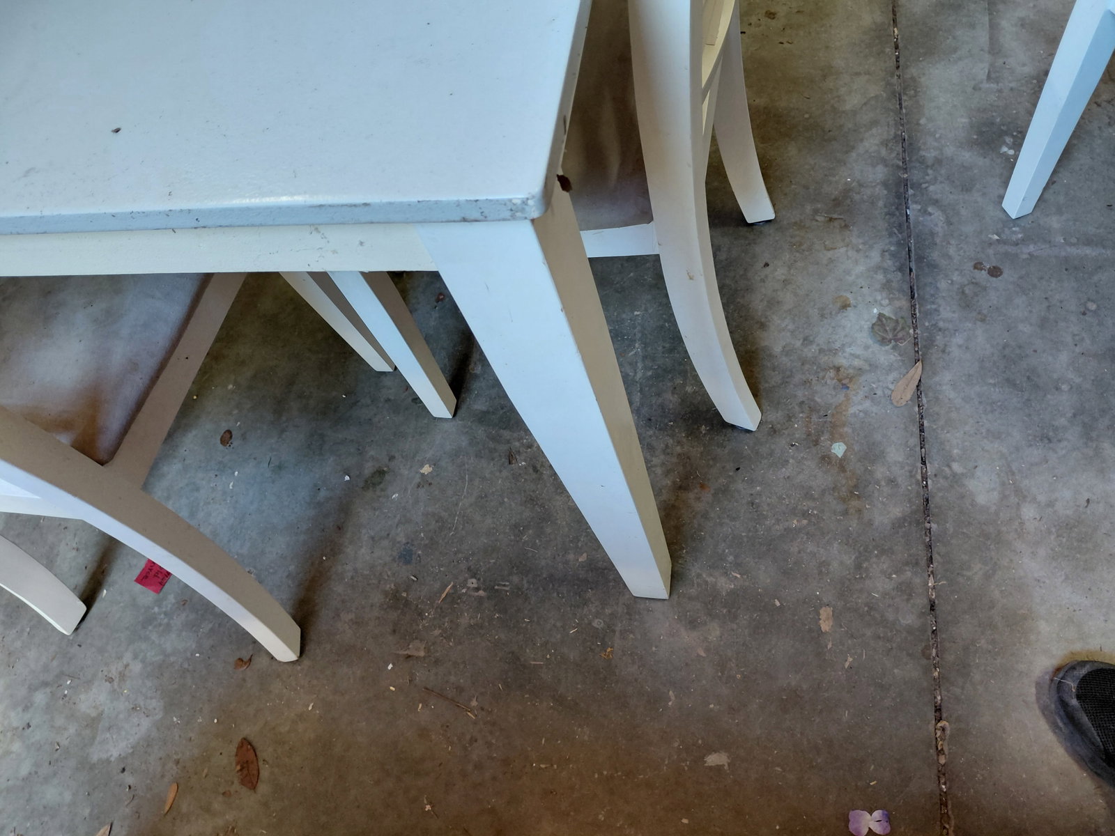 Contemporary Country Farmhouse Table with 5 Chairs / seats need cleaned or recovered - 6