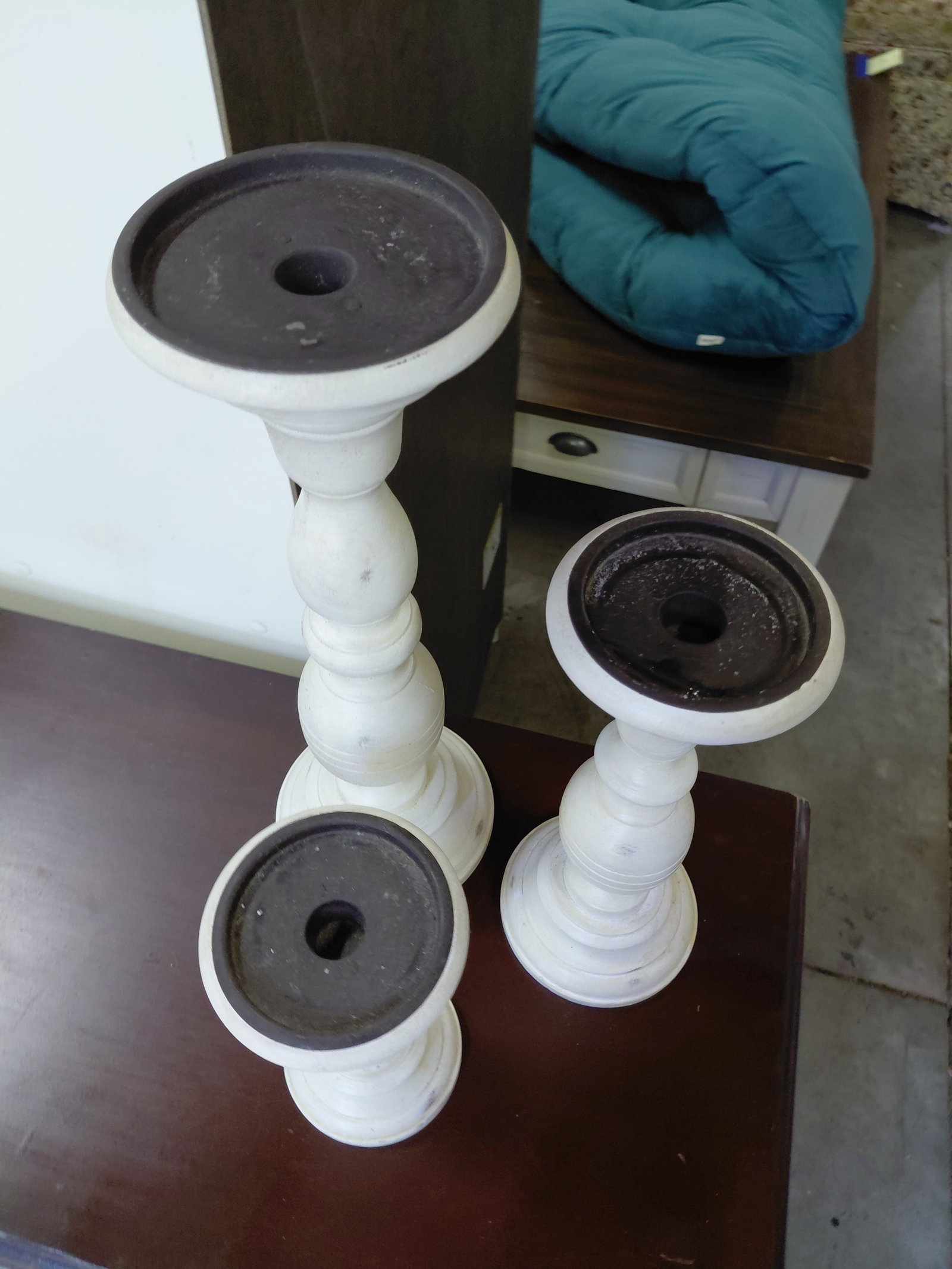 Set of 3 Country Farmhouse Candle Sticks - 3