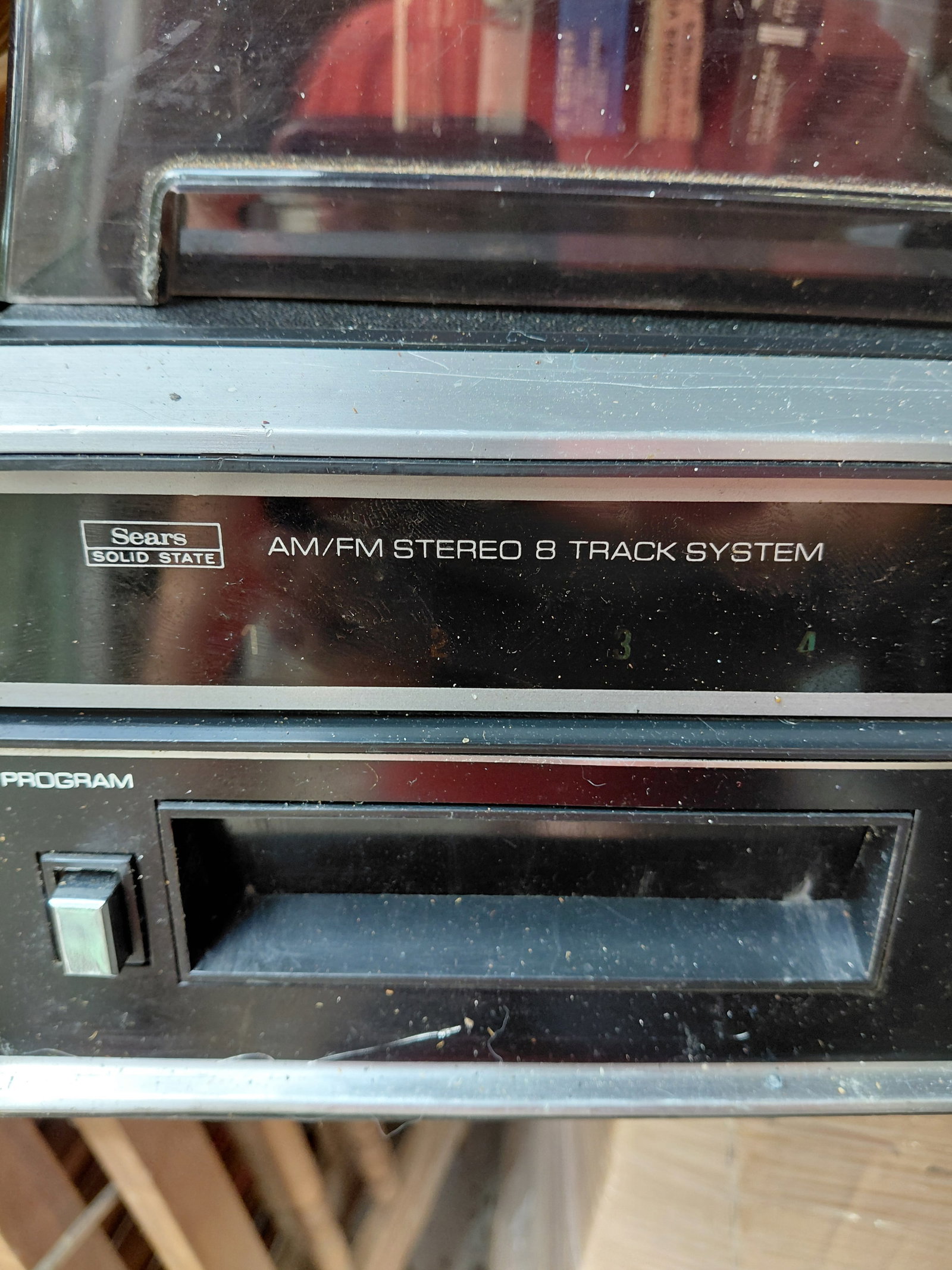 Vintage Sears Solid State AM/FM Stereo 8 Track System / Turns on and turn table turns and 8 track - 3