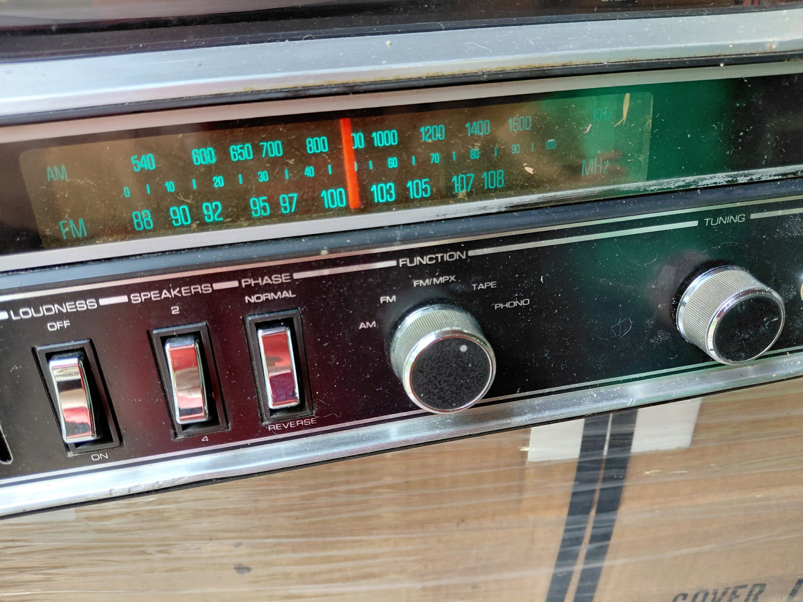 Vintage Sears Solid State AM/FM Stereo 8 Track System / Turns on and turn table turns and 8 track - 5