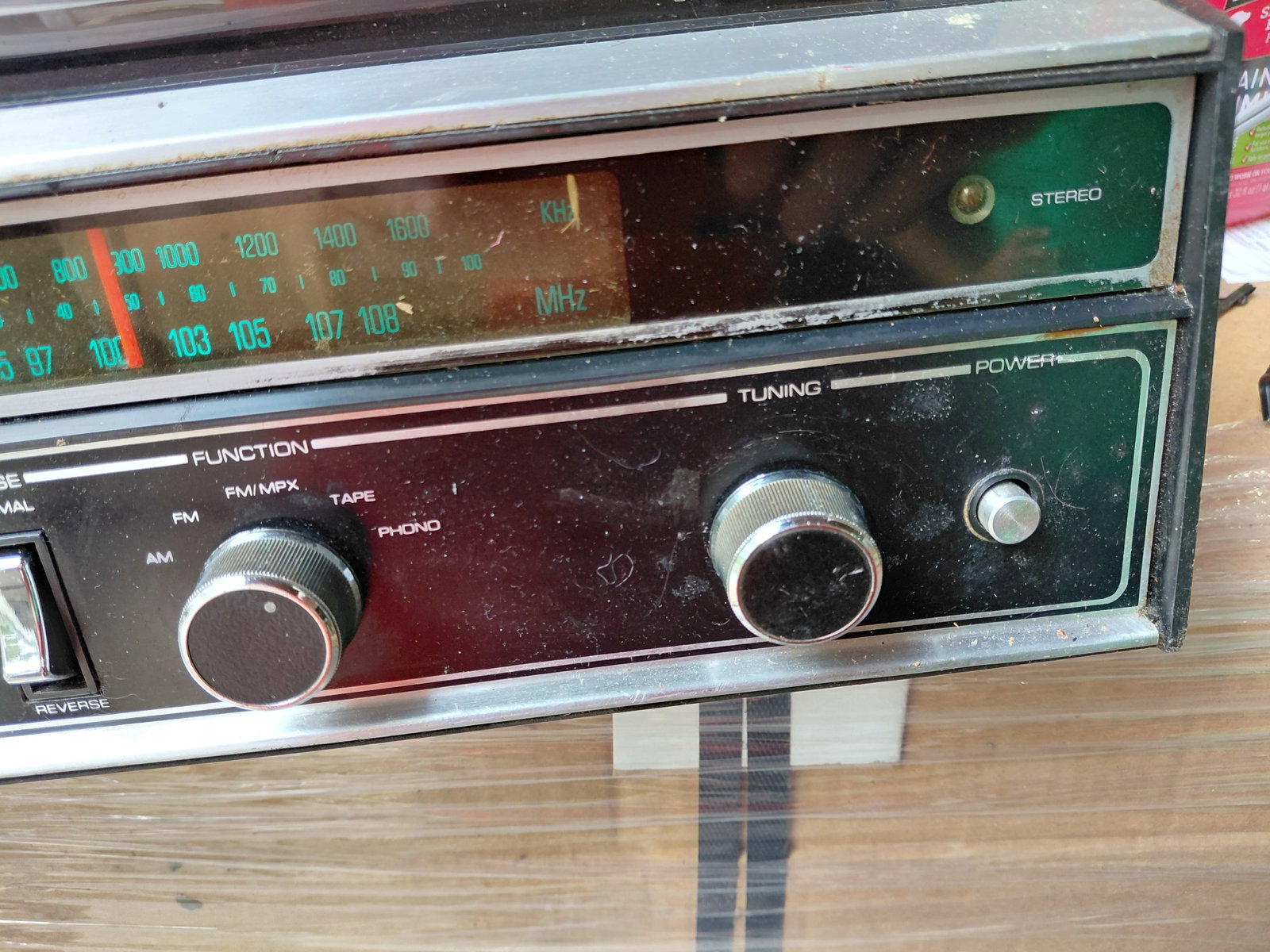 Vintage Sears Solid State AM/FM Stereo 8 Track System / Turns on and turn table turns and 8 track - 6