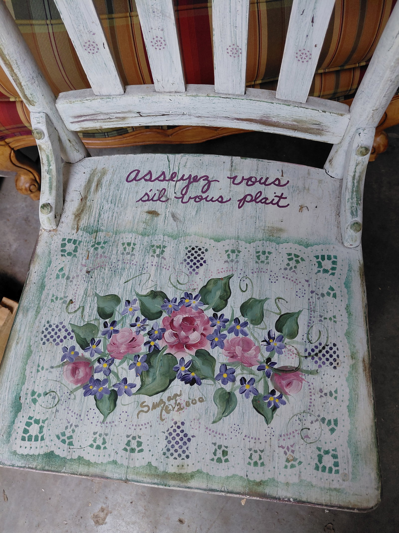 Beautiful Hand Painted Side Chair - 3
