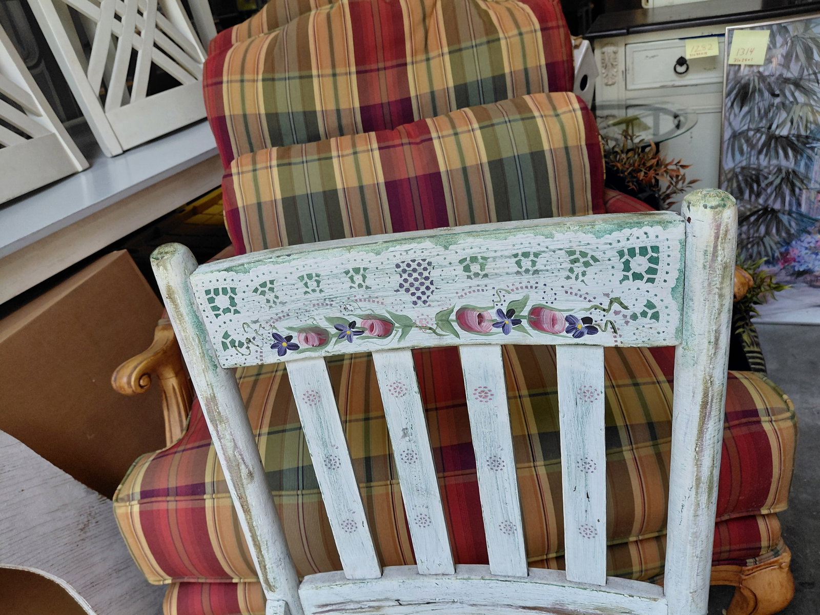 Beautiful Hand Painted Side Chair - 4