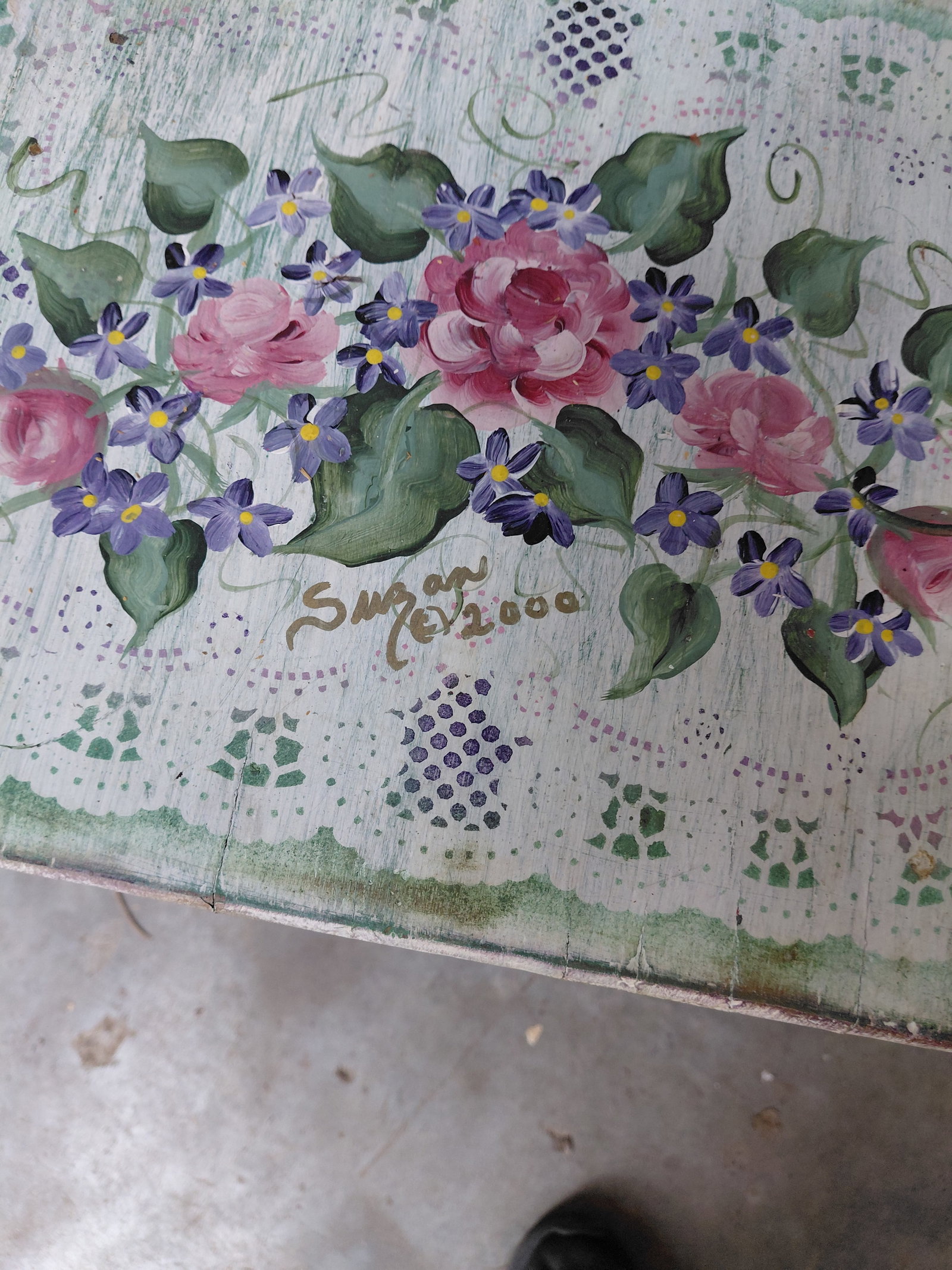 Beautiful Hand Painted Side Chair - 5