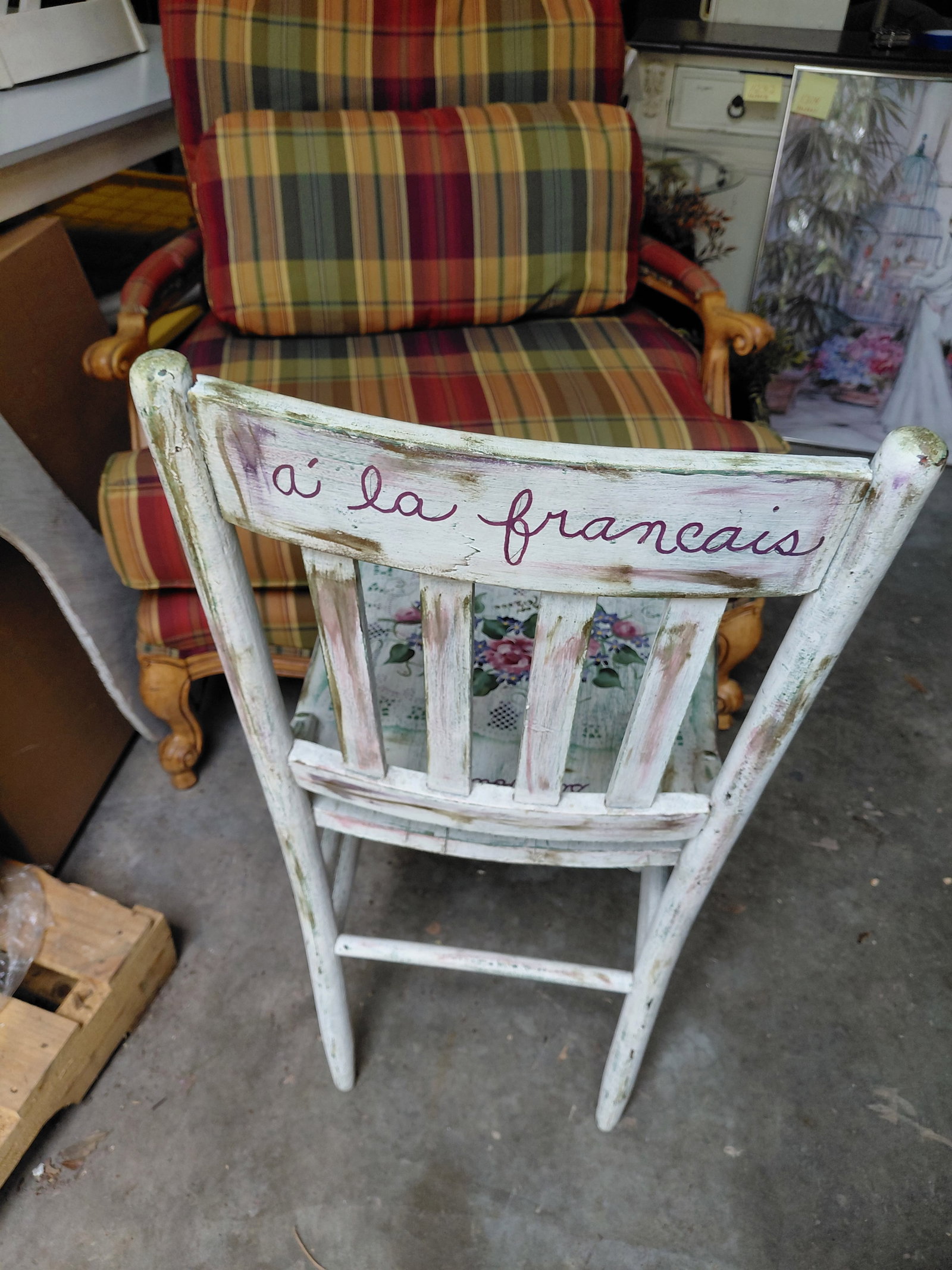 Beautiful Hand Painted Side Chair - 7