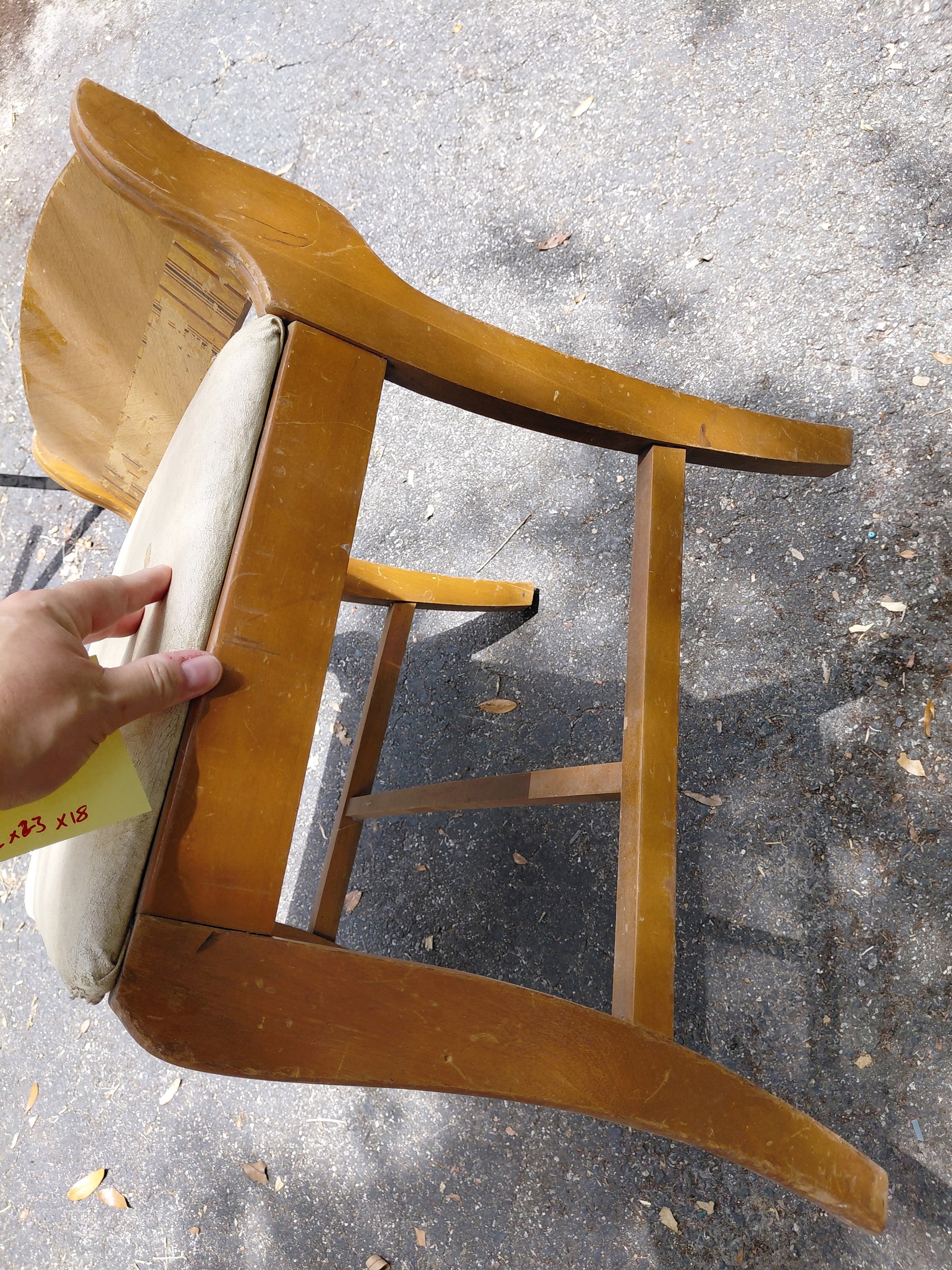 Vintage Art Deco Waterfall Vanity Stool / some wear as seen - 4