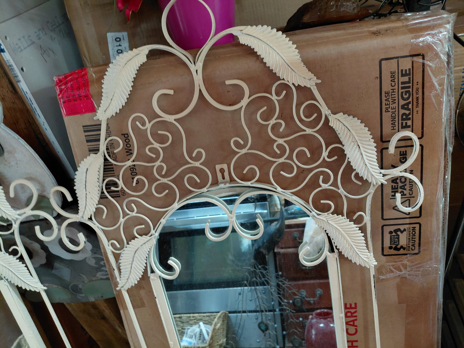 Ornate Pair of Metal Framed Mirrors - 3