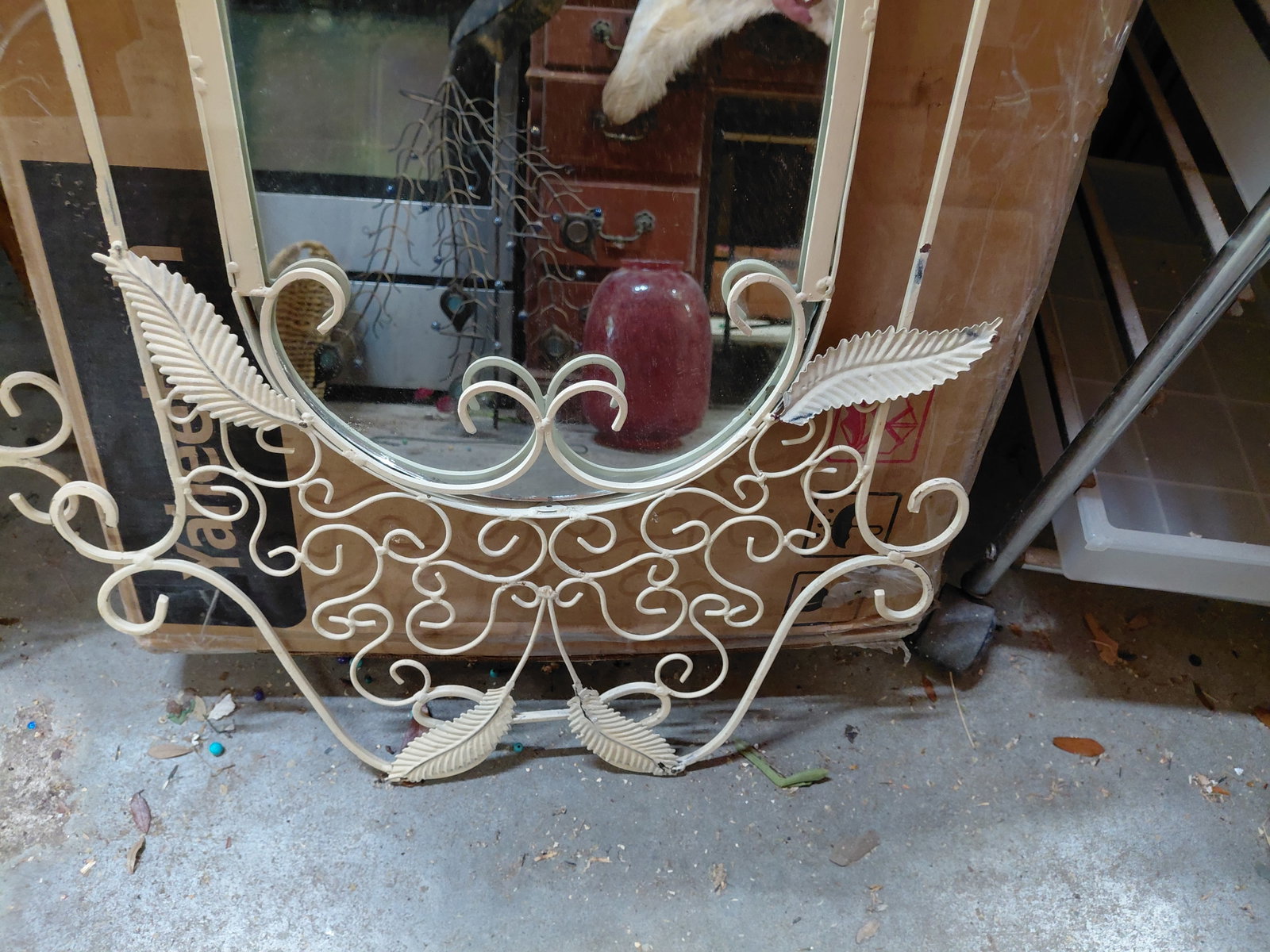 Ornate Pair of Metal Framed Mirrors - 4