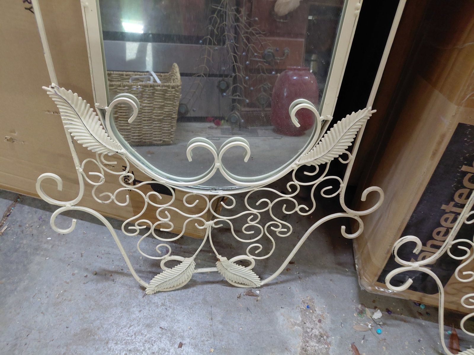 Ornate Pair of Metal Framed Mirrors - 6