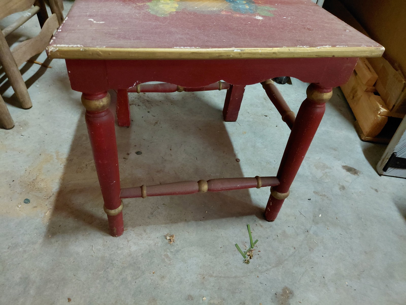 Hand Painted Side Chair / some wear as seen - 5