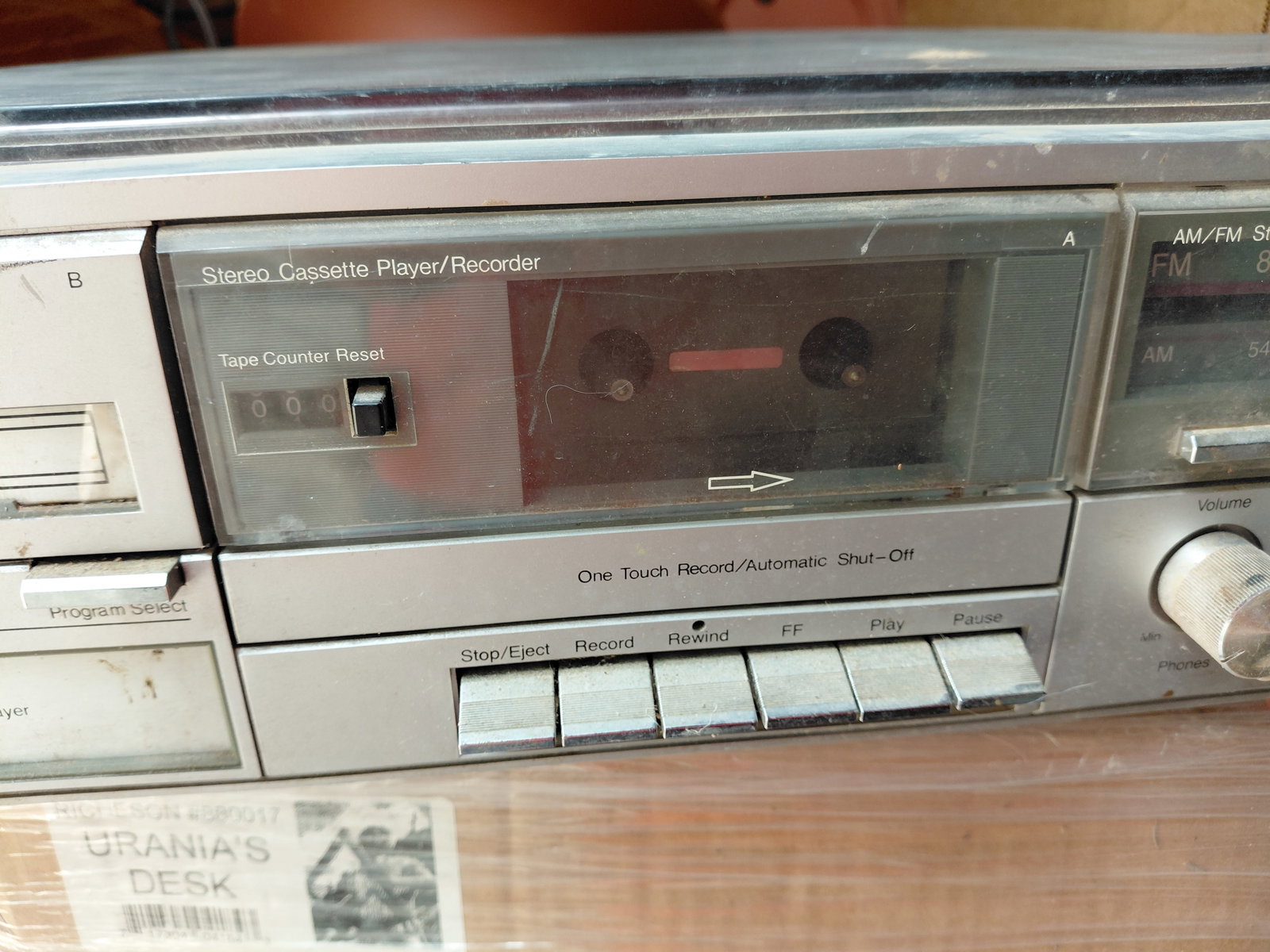 Vintage JC Penny AM/FM Stereo, Cassette Player Recorder, 8 Track Player & Turntable / Powers on and - 5